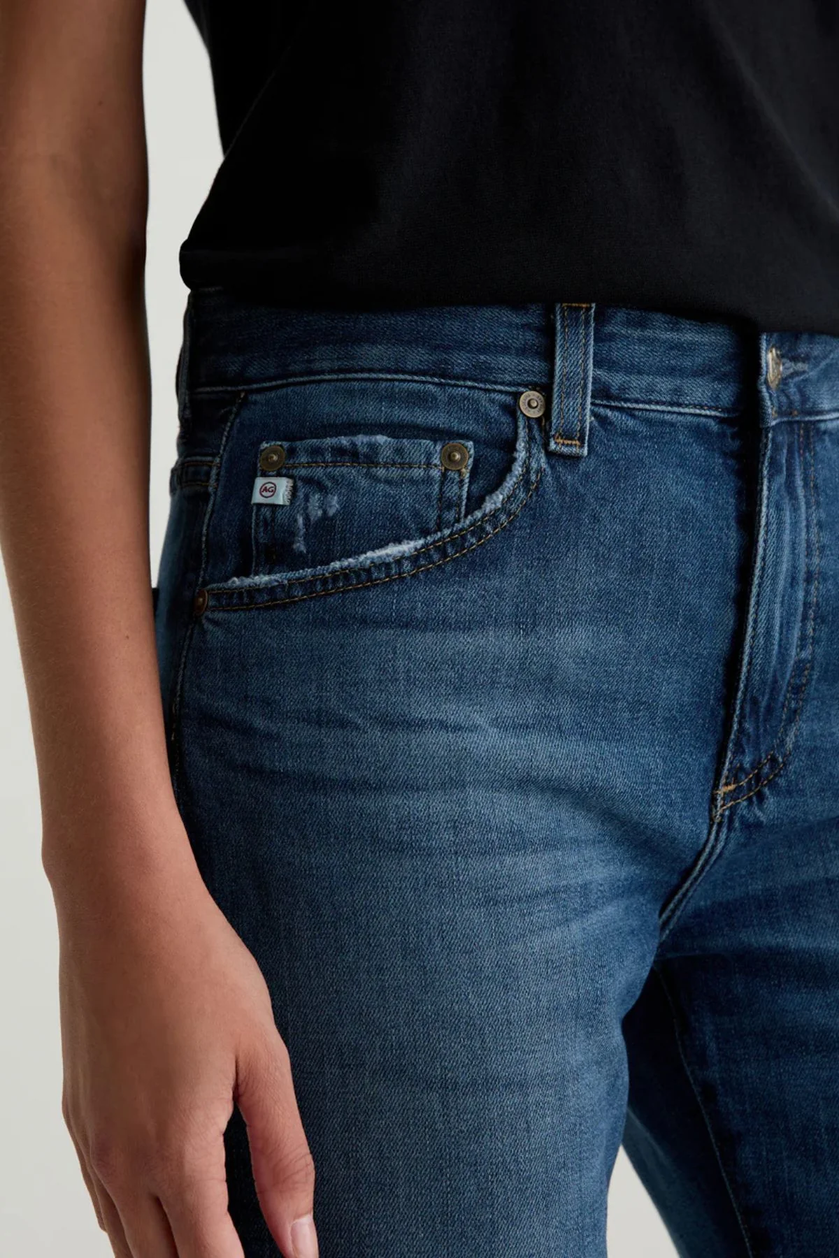 AG Denim Ex-Boyfriend Slim Jean - 10 Yr Exposure - Image 4