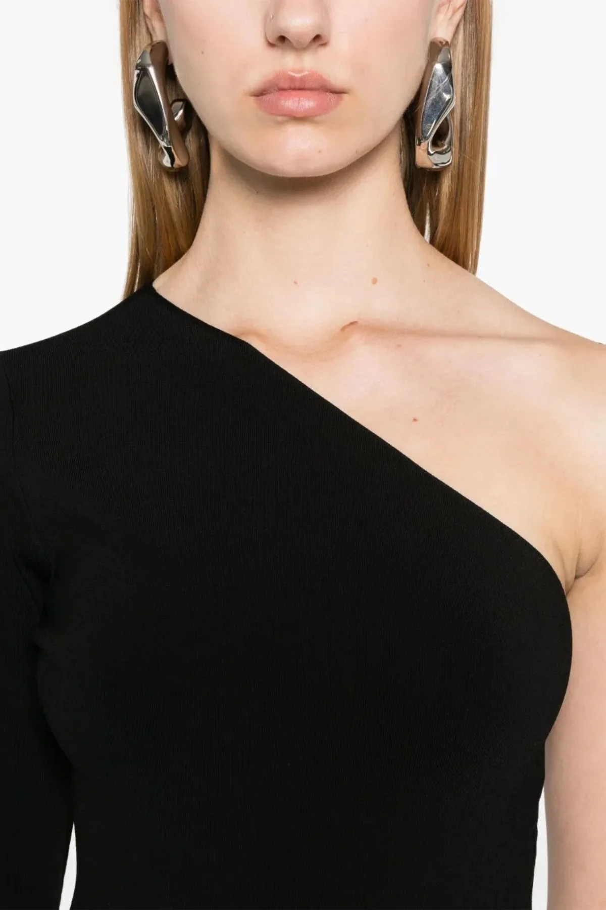 Alexander Wang Asymmetric Long-Sleeve Top - Black - Image 4