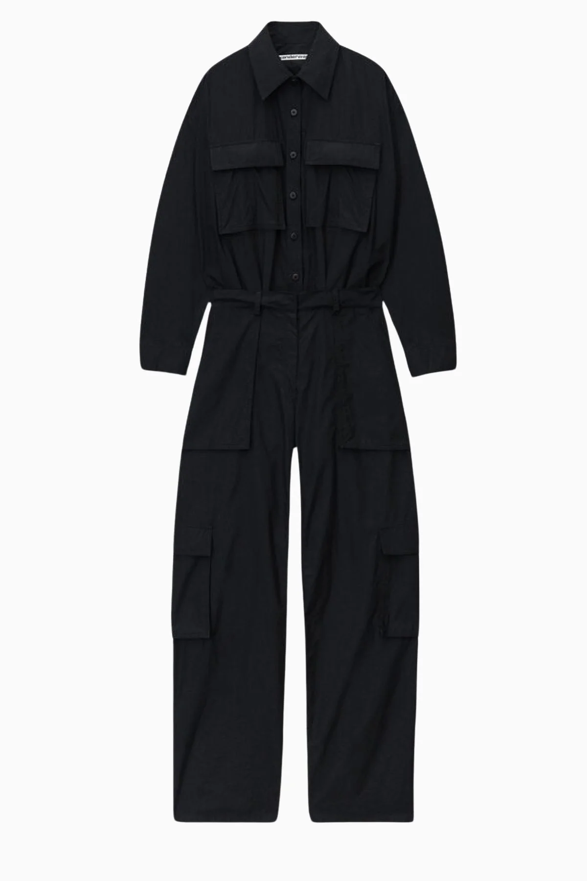 Alexander Wang Button Up Cargo Jumpsuit - Black