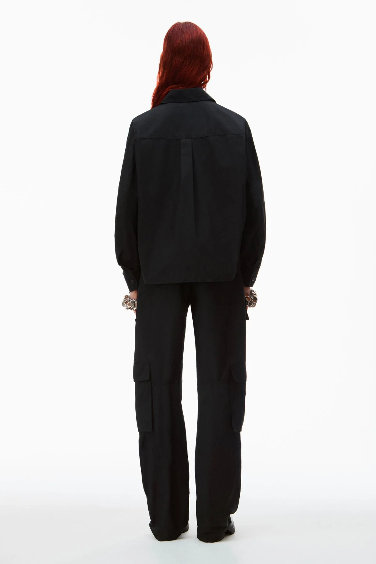 Alexander Wang Button Up Cargo Jumpsuit - Black - Image 4