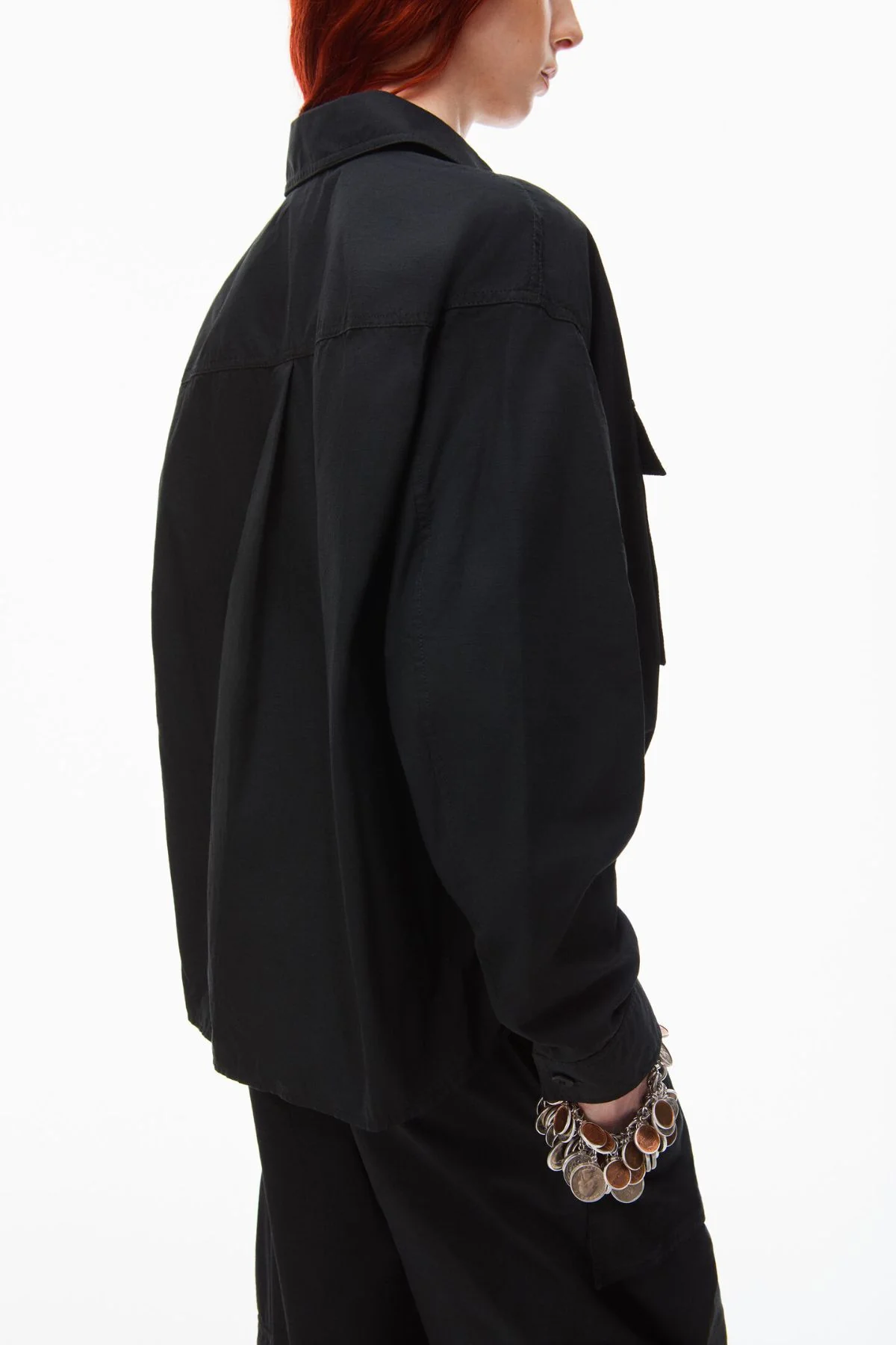 Alexander Wang Button Up Cargo Jumpsuit - Black - Image 5