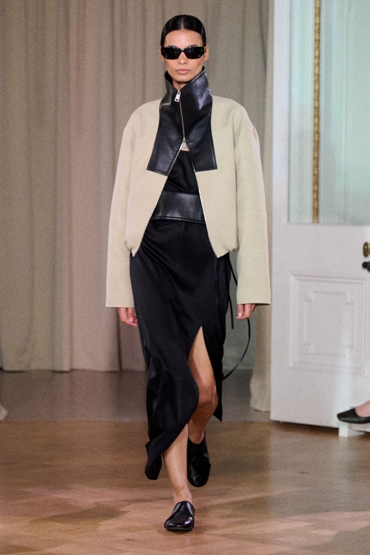 Nanushka Alonza Jacket - Stone/ Black - Image 2
