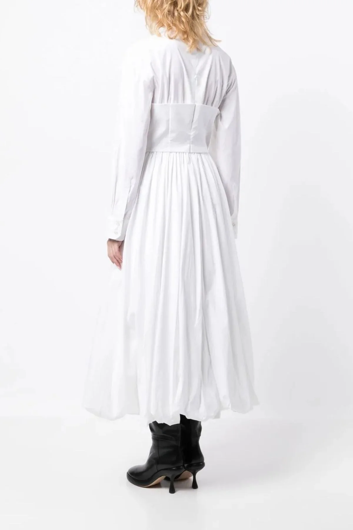 A.W.A.K.E. Mode Corset Style Dress - White - Image 3