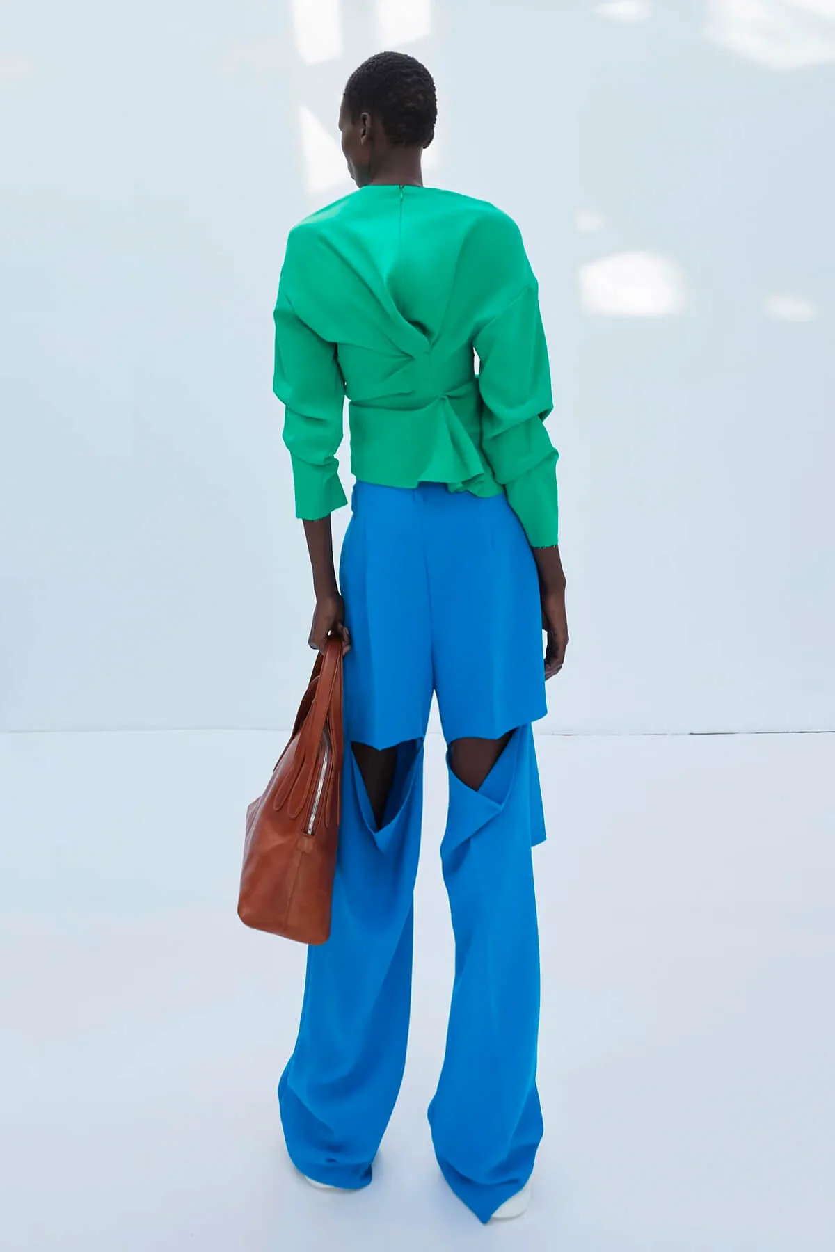 A.W.A.K.E. Mode Wide Leg Trousers - Blue - Image 3