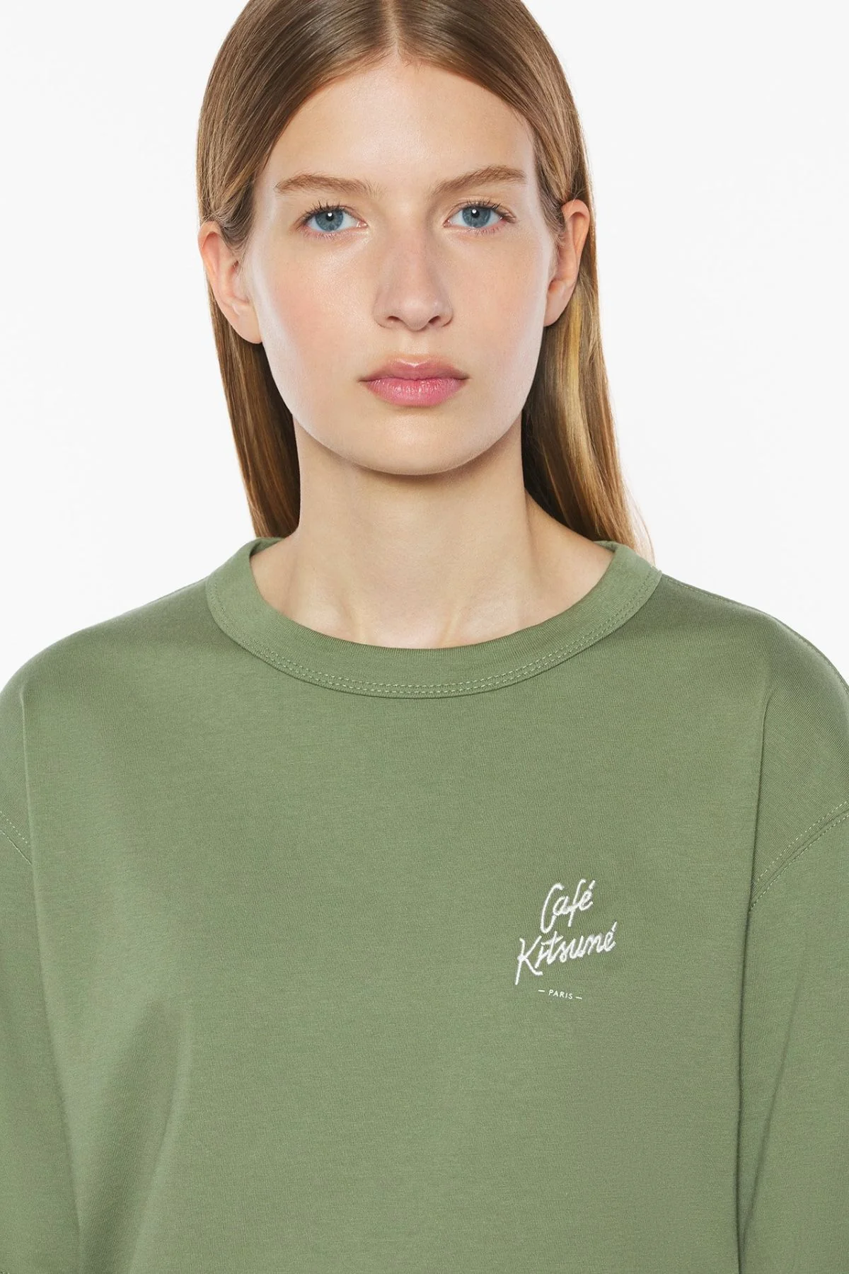Café Kitsuné Relax T-Shirt - Dark Khaki - Image 3