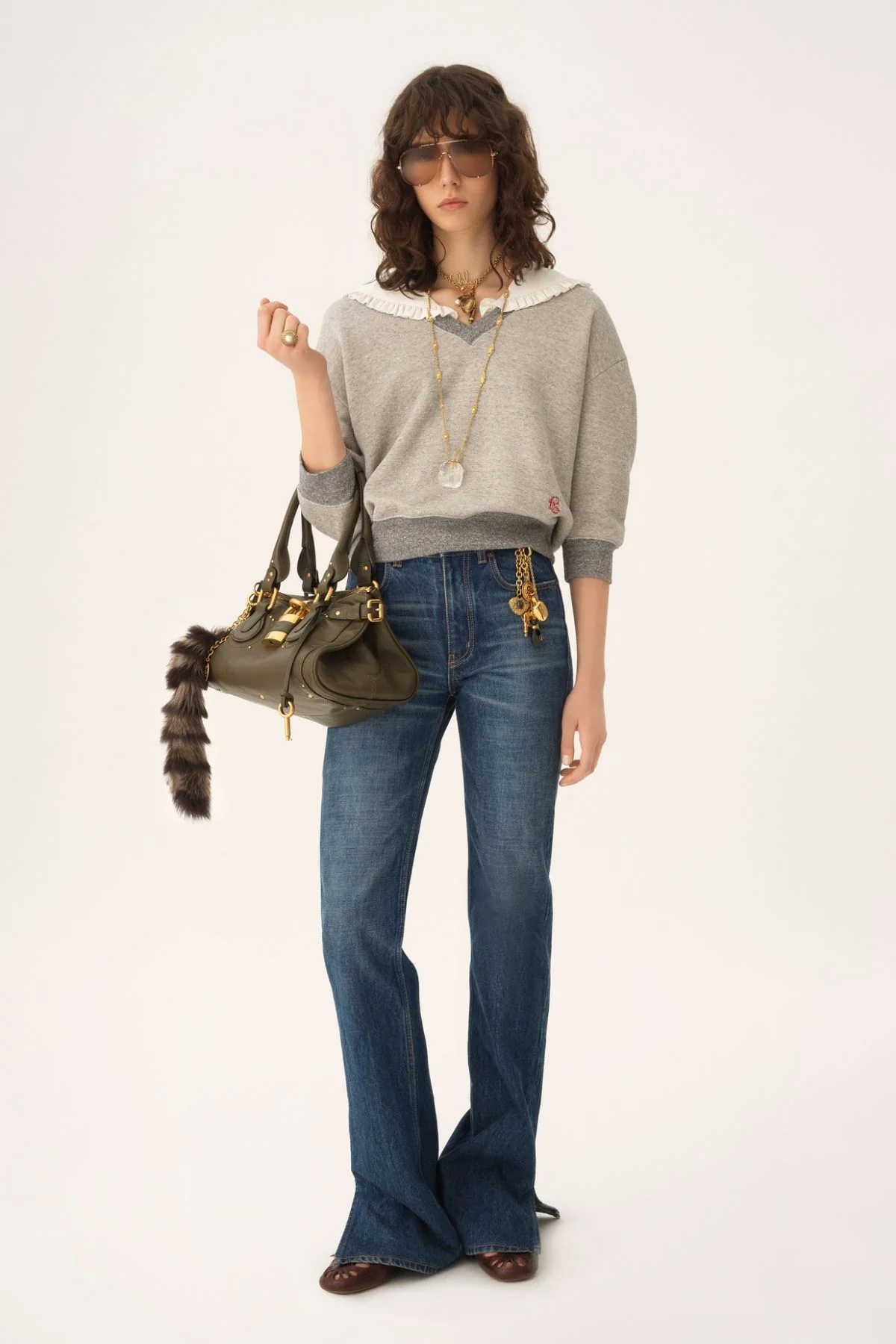 Chloé Collared Sweatshirt - Vapor Grey - Image 3