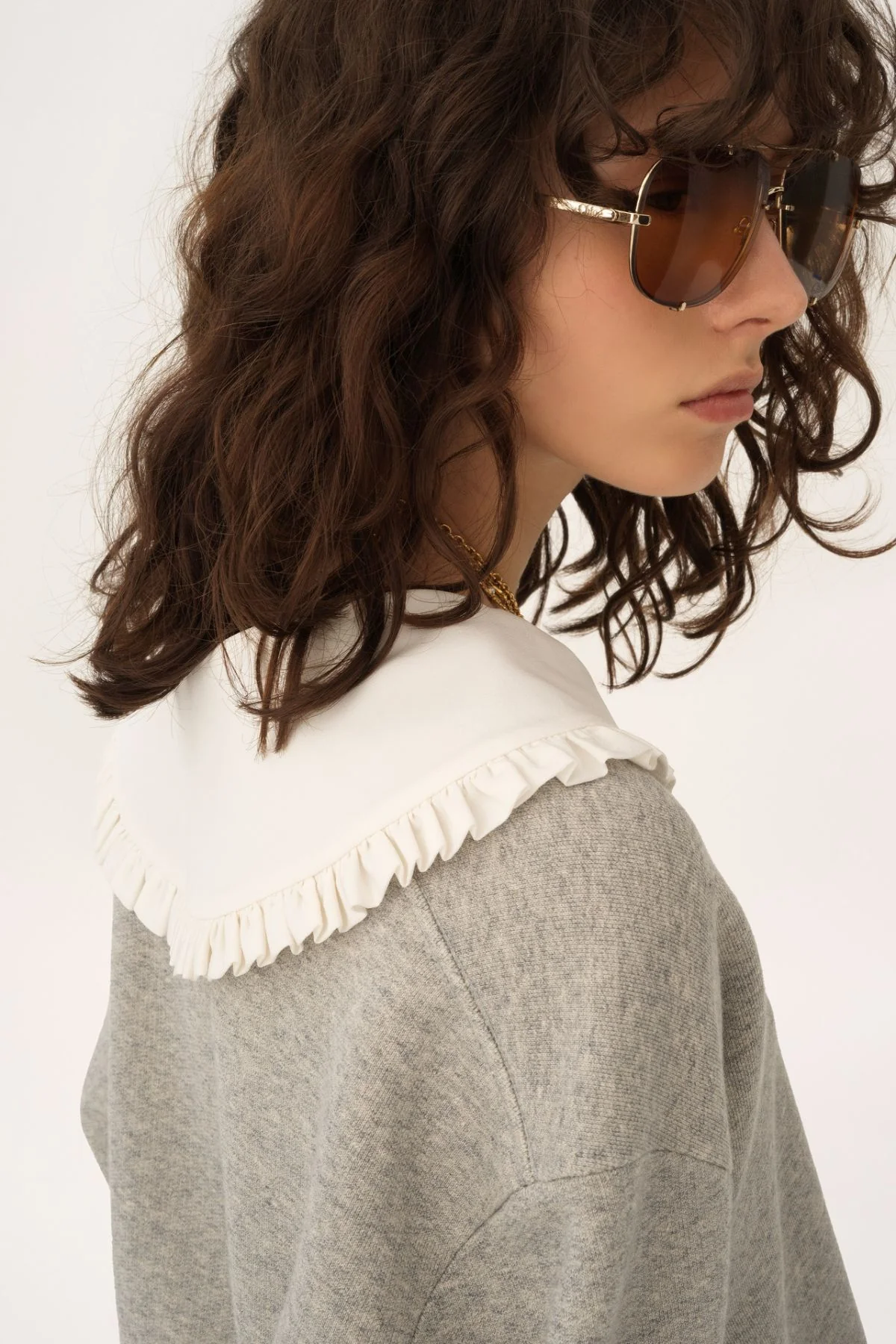 Chloé Collared Sweatshirt - Vapor Grey - Image 5