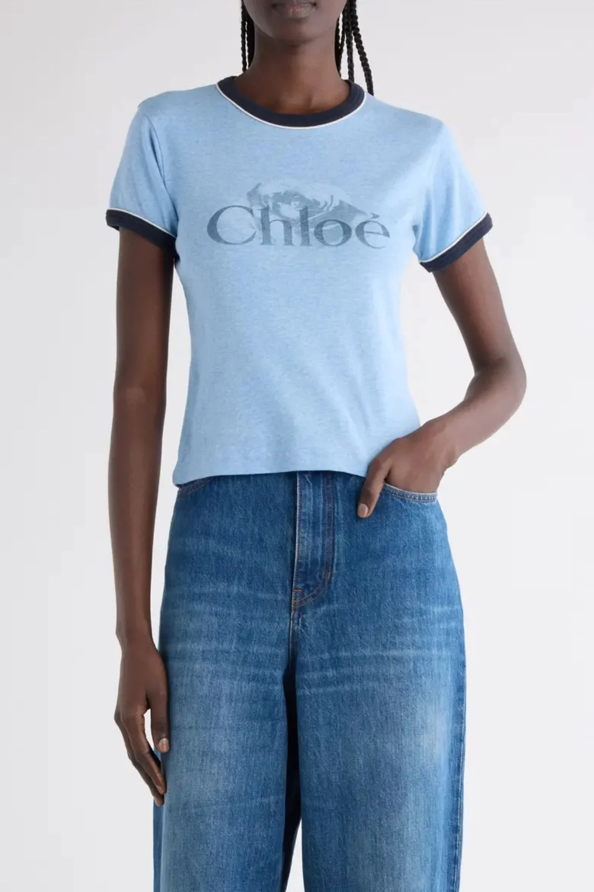 Chloé Ringer Tee - Ceylan Blue - Image 3