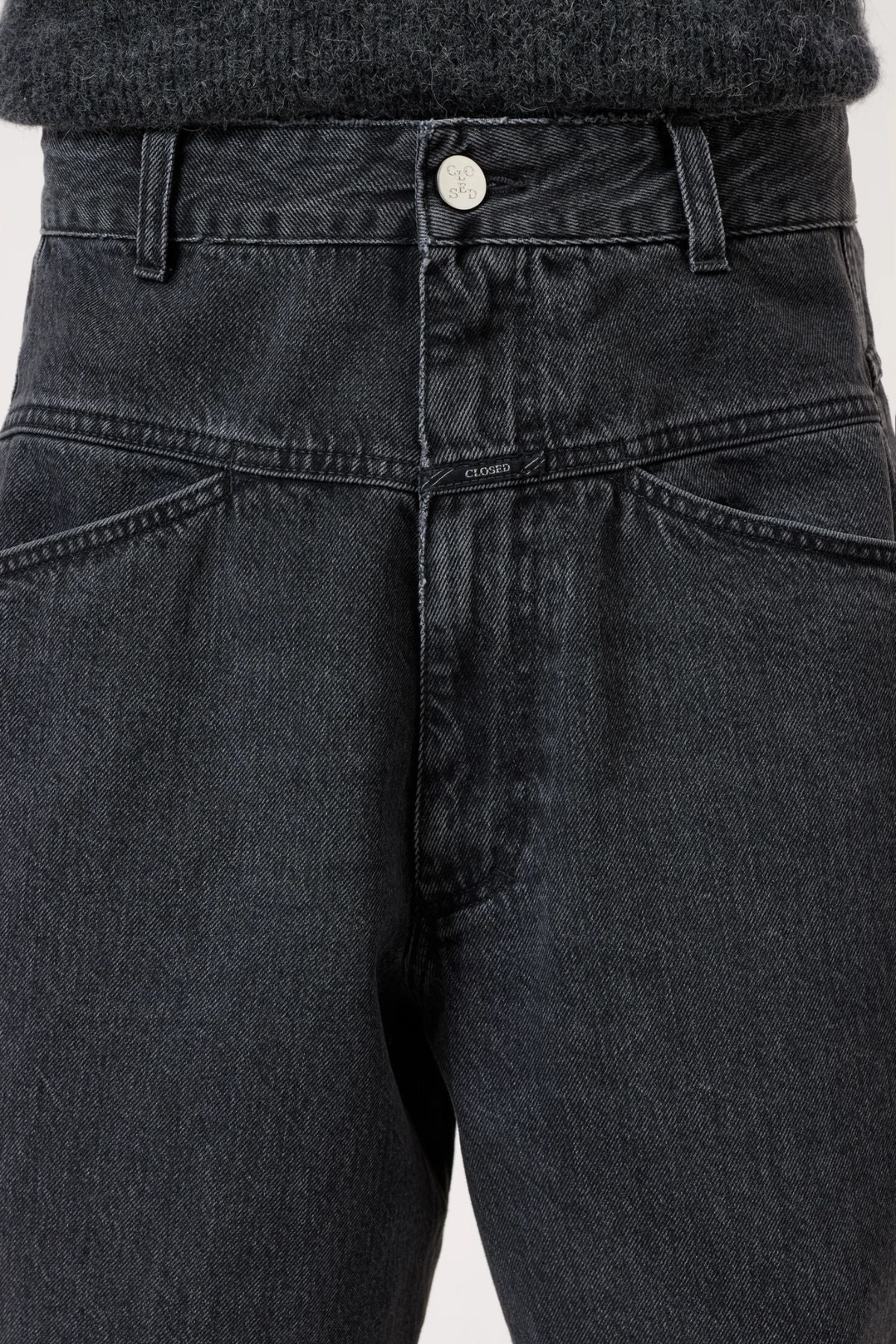 CLOSED Deni-X Black Denim Jean - Dark Grey - Image 4
