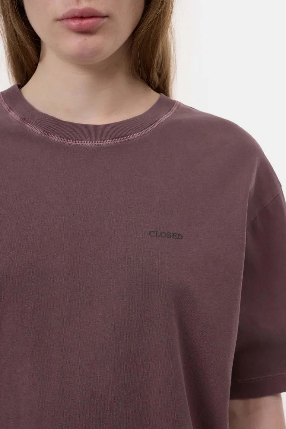 CLOSED Relaxed T-Shirt - Dark Raisin - Image 4