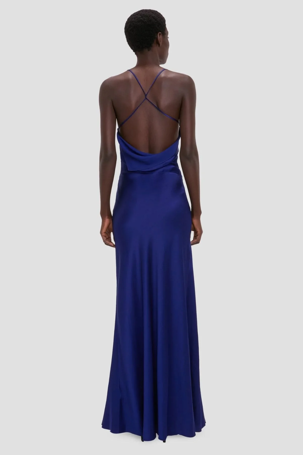 Victoria Beckham Draped Cami Gown - Bright Indigo - Image 3