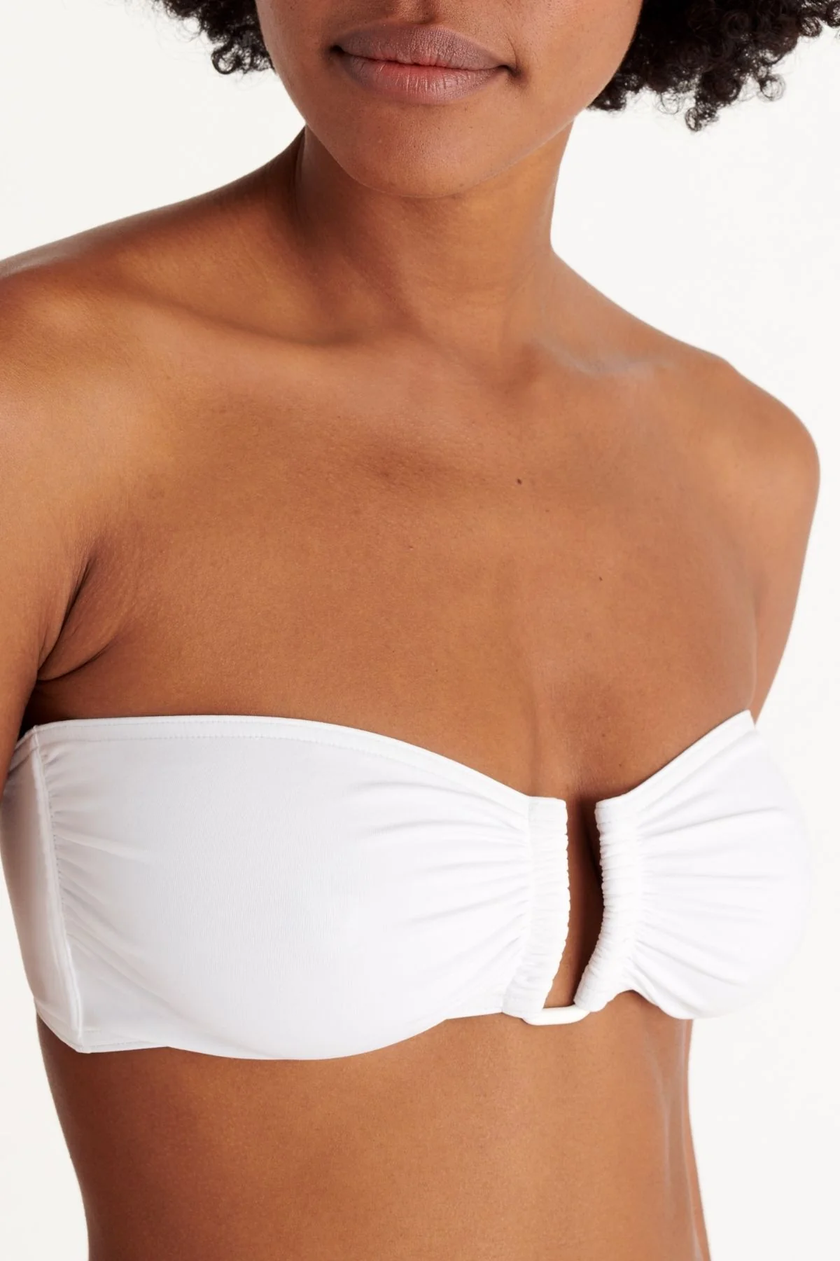ERES Show Strapless Bikini Top - White - Image 5