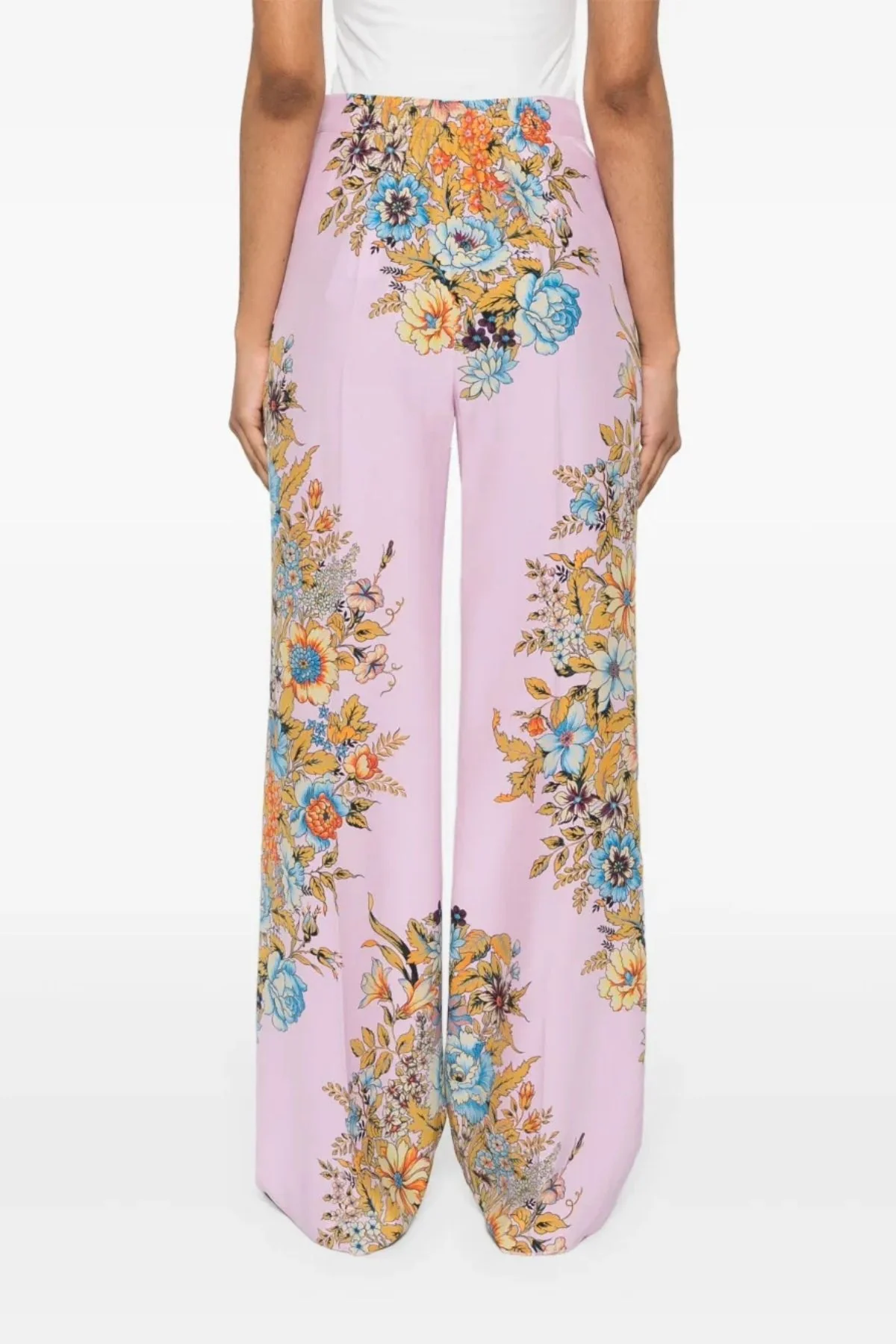 Etro Floral Silk Pyjama Pant - Pink Multi - Image 4