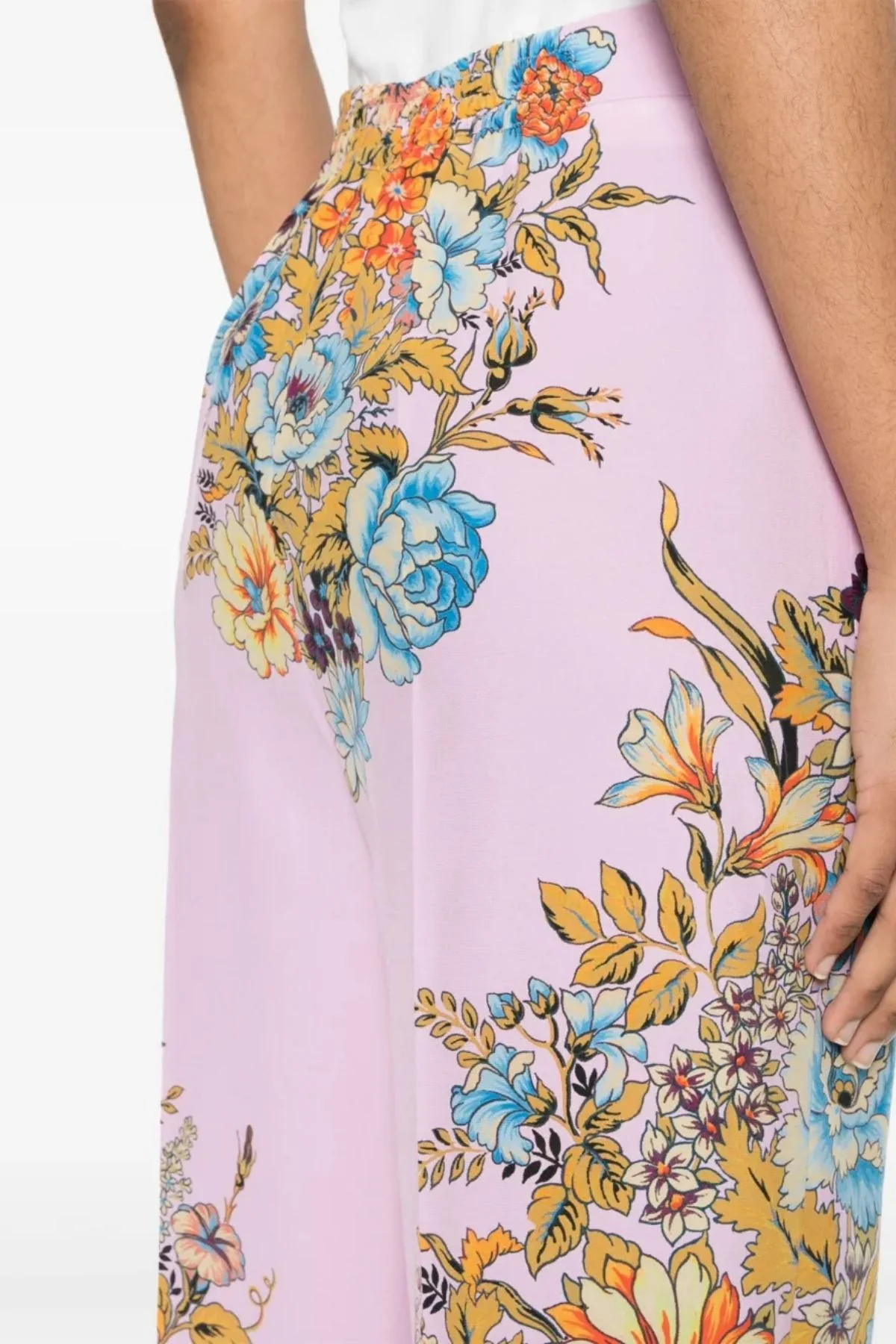 Etro Floral Silk Pyjama Pant - Pink Multi - Image 5