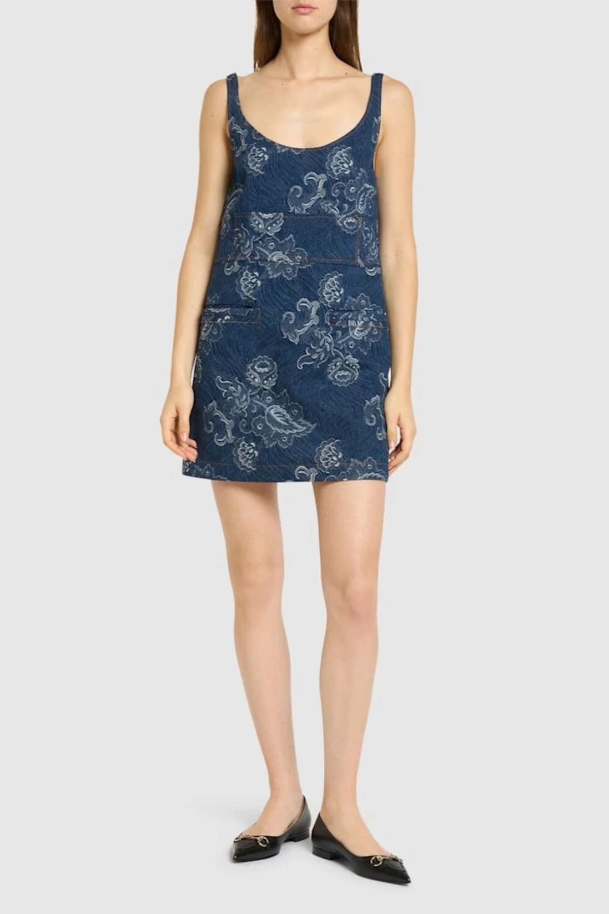 Etro Jacquard Mini Dress - Dark Blue - Image 2