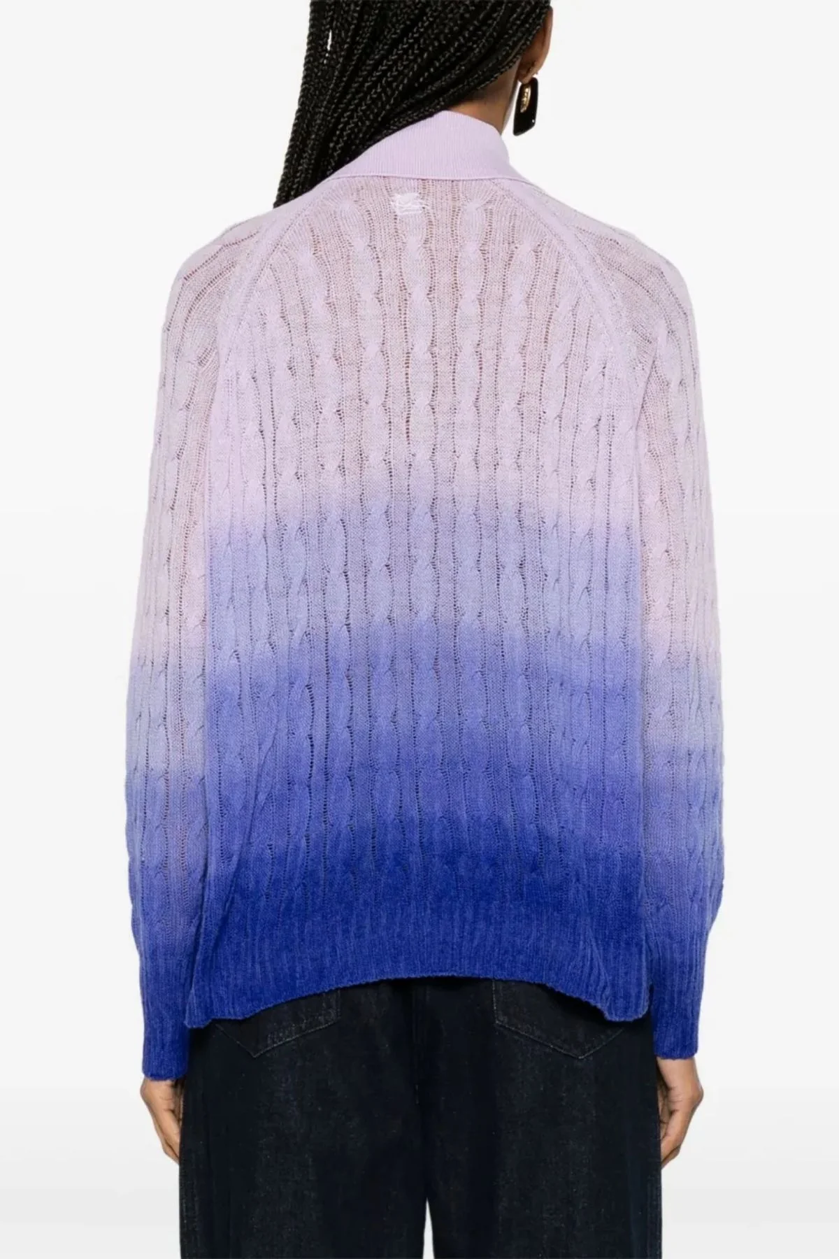 Etro Ombre Polo Neck Jumper - Blue Multi - Image 4
