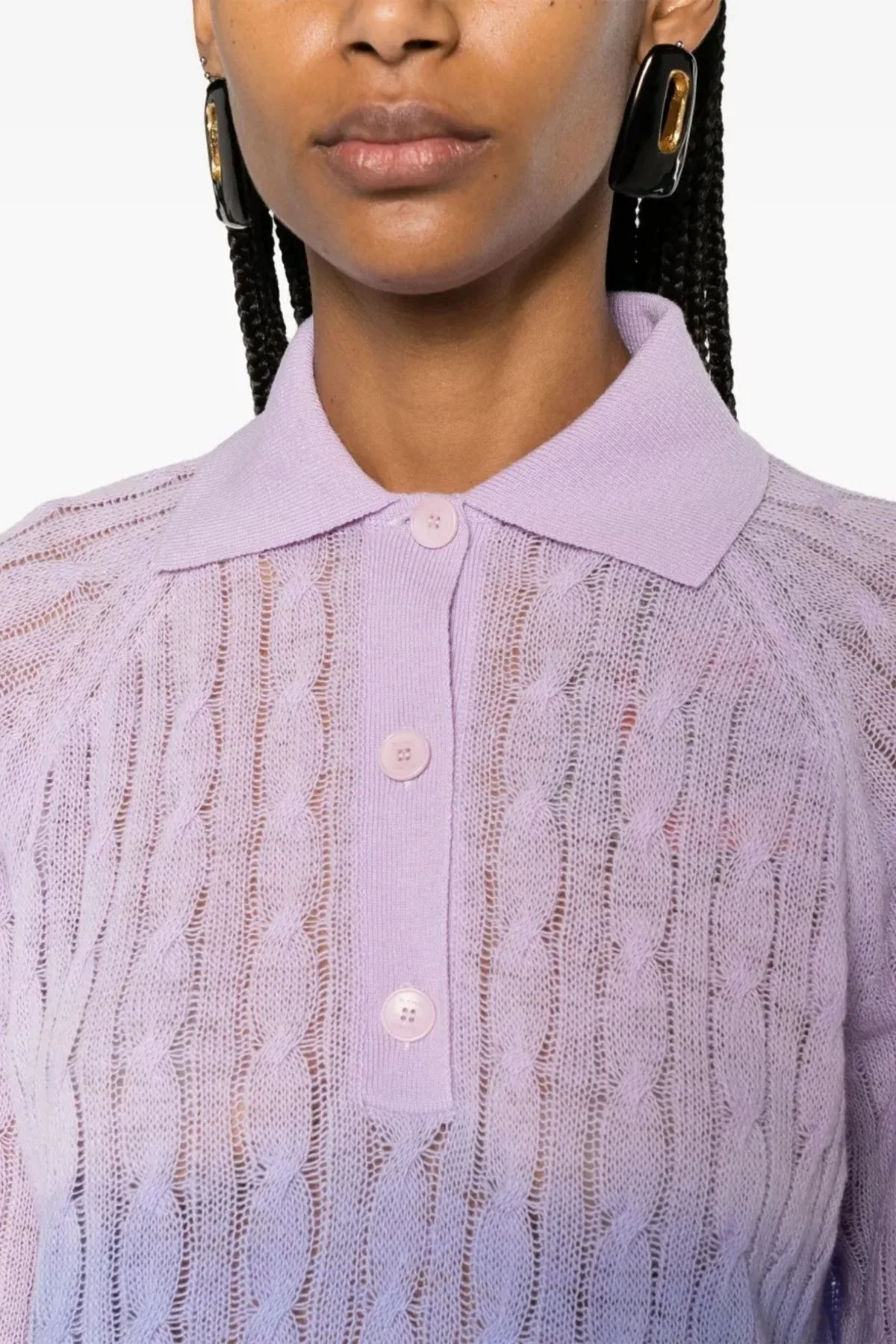 Etro Ombre Polo Neck Jumper - Blue Multi - Image 5