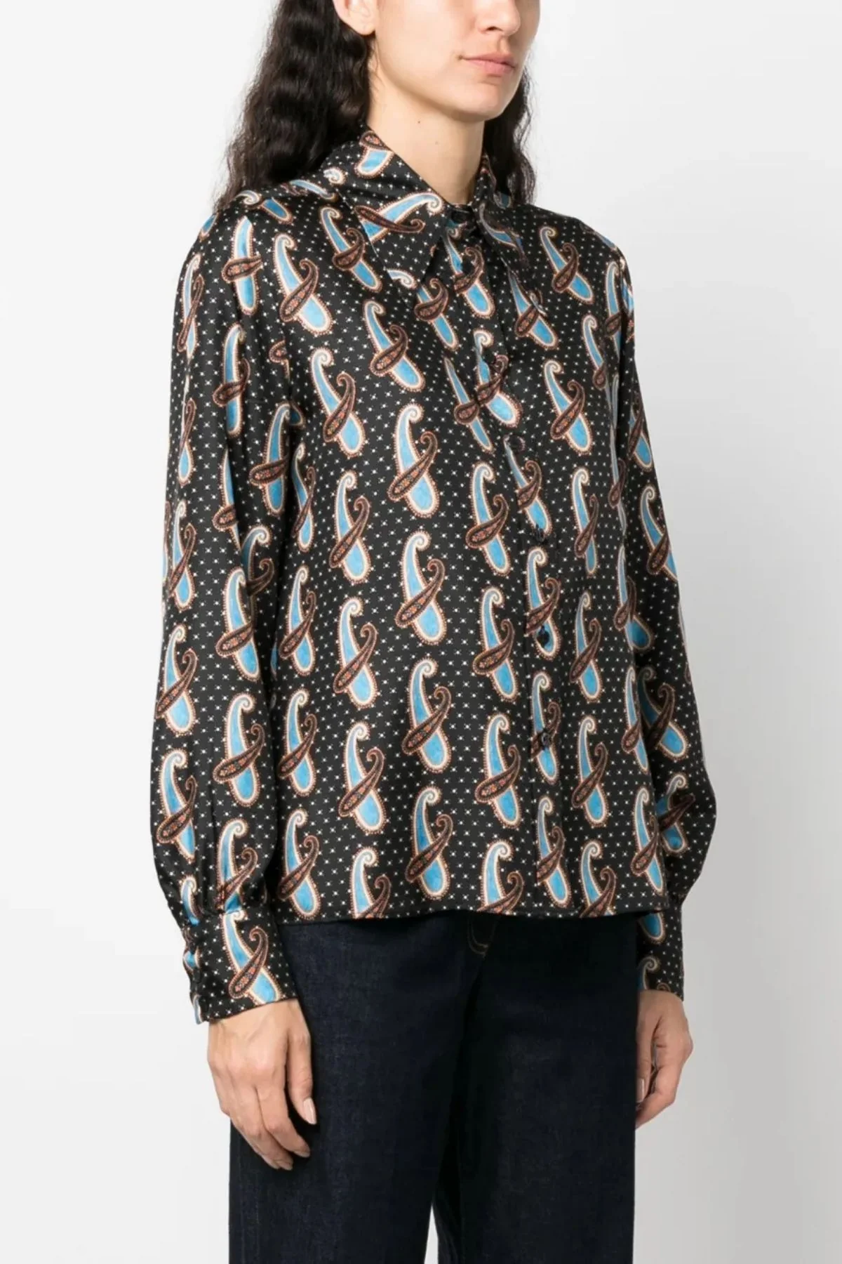 Etro Paisley Silk Shirt - Black - Image 3