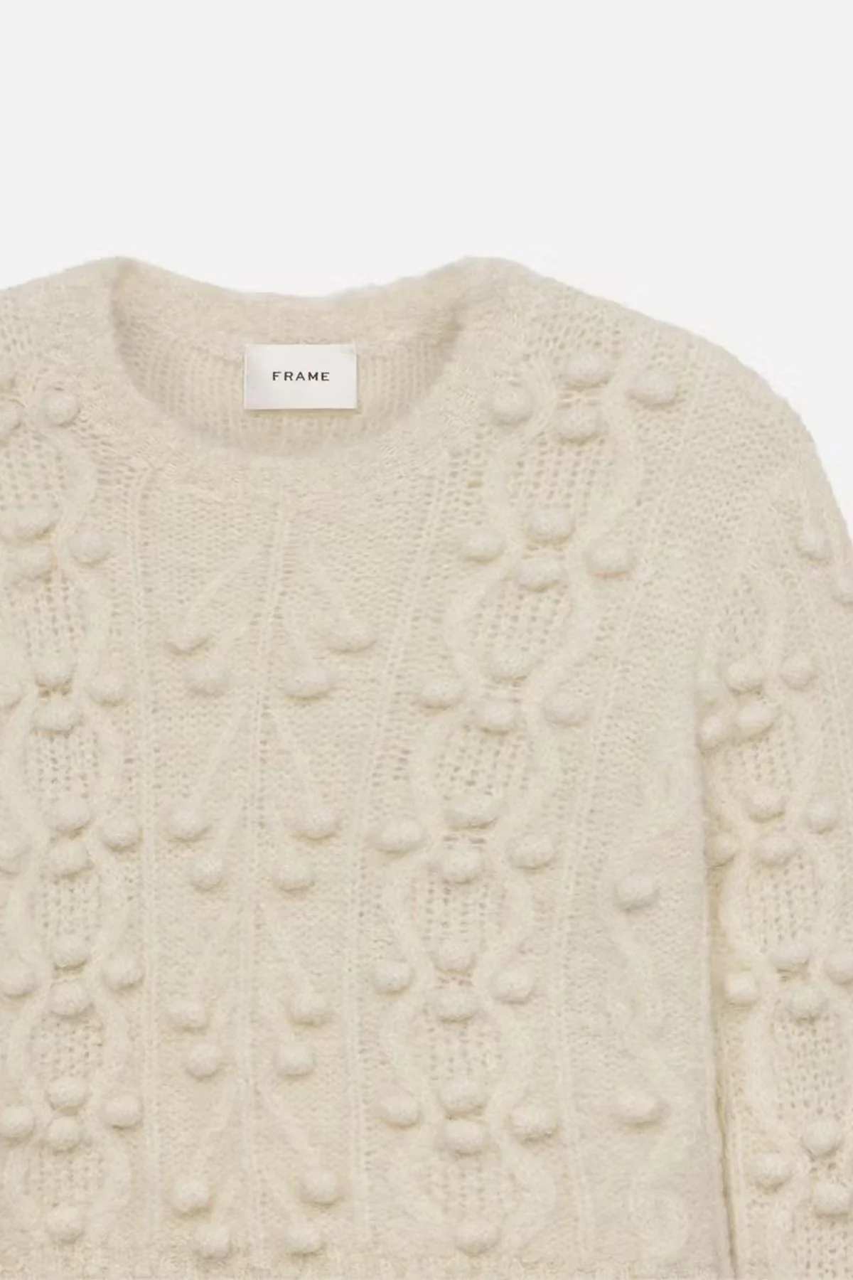 Frame Denim Popcorn Knit Jumper - Cream - Image 4