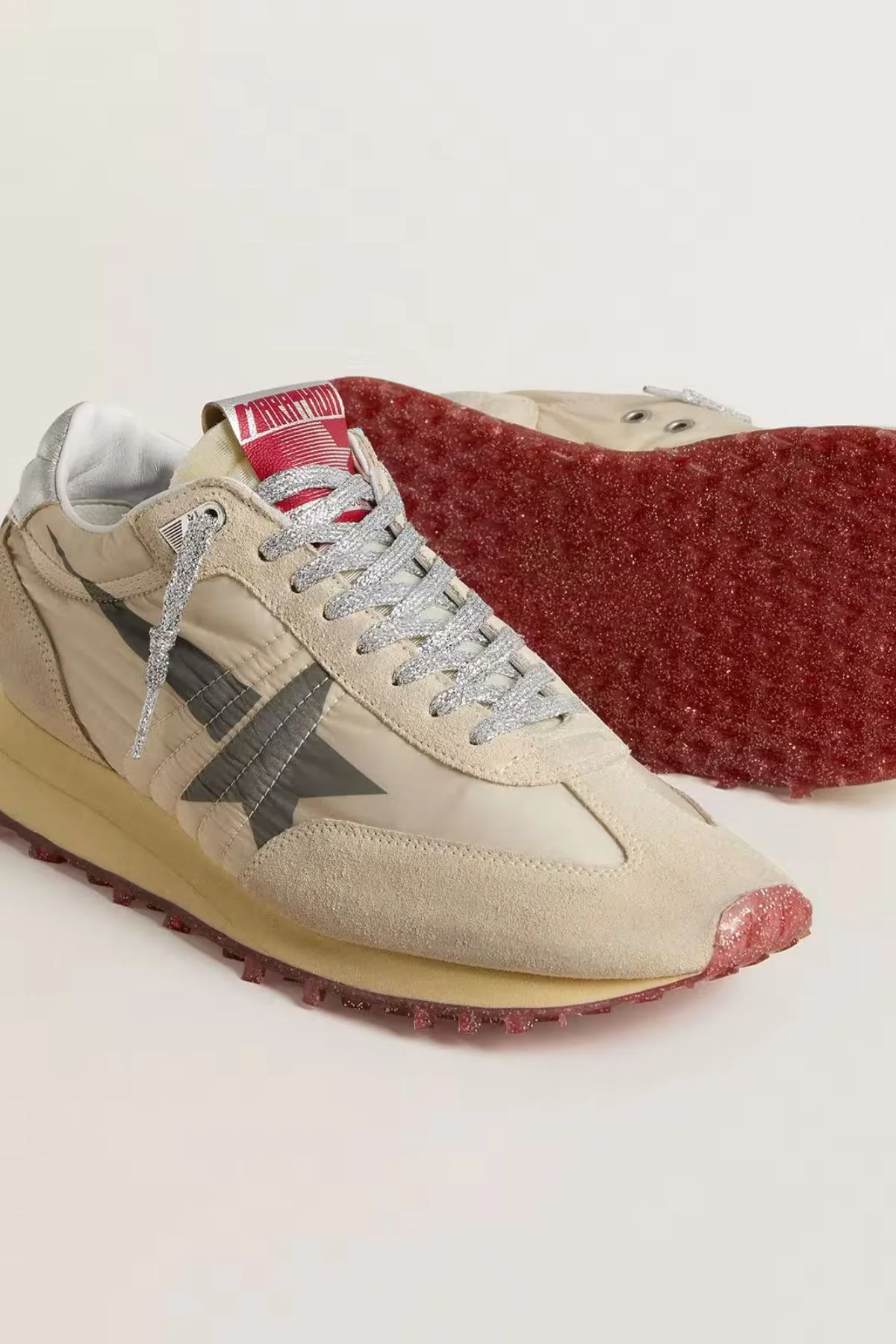 Golden Goose Running Marathon - Beige/ Silver - Image 3