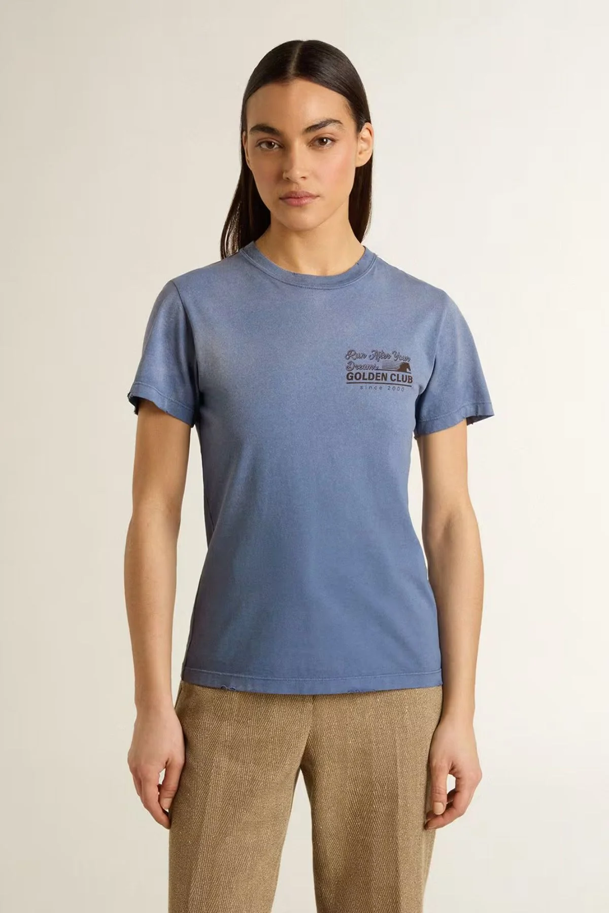 Golden Goose Slim T-Shirt - China Blue - Image 2