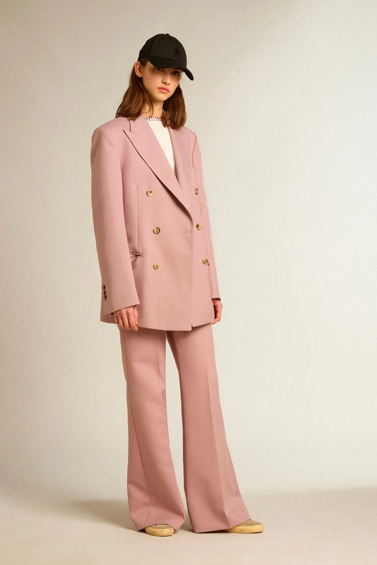 Golden Goose Wool Gabardine Flare Pants - Woodrose - Image 2