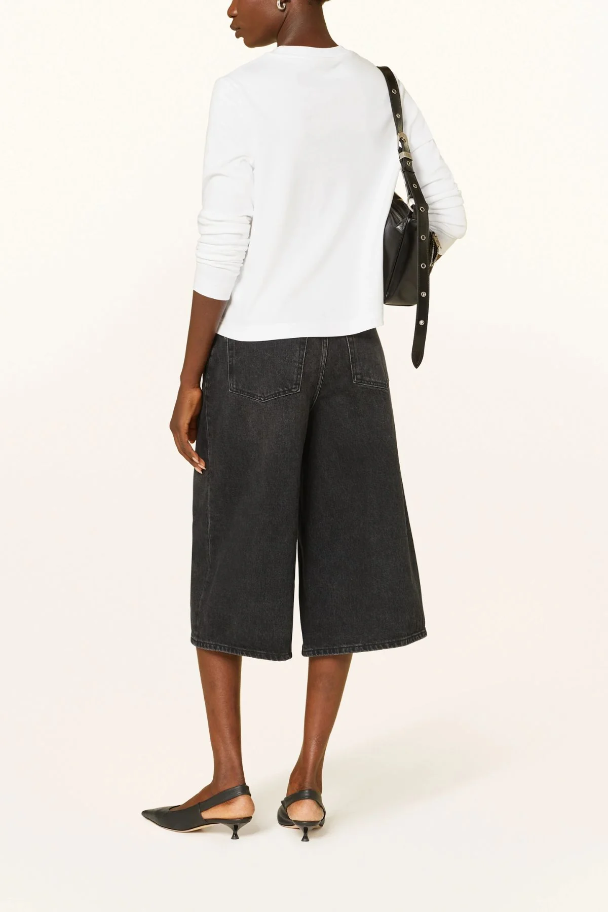 Haikure Belle Denim Culotte - Mid Black - Image 4