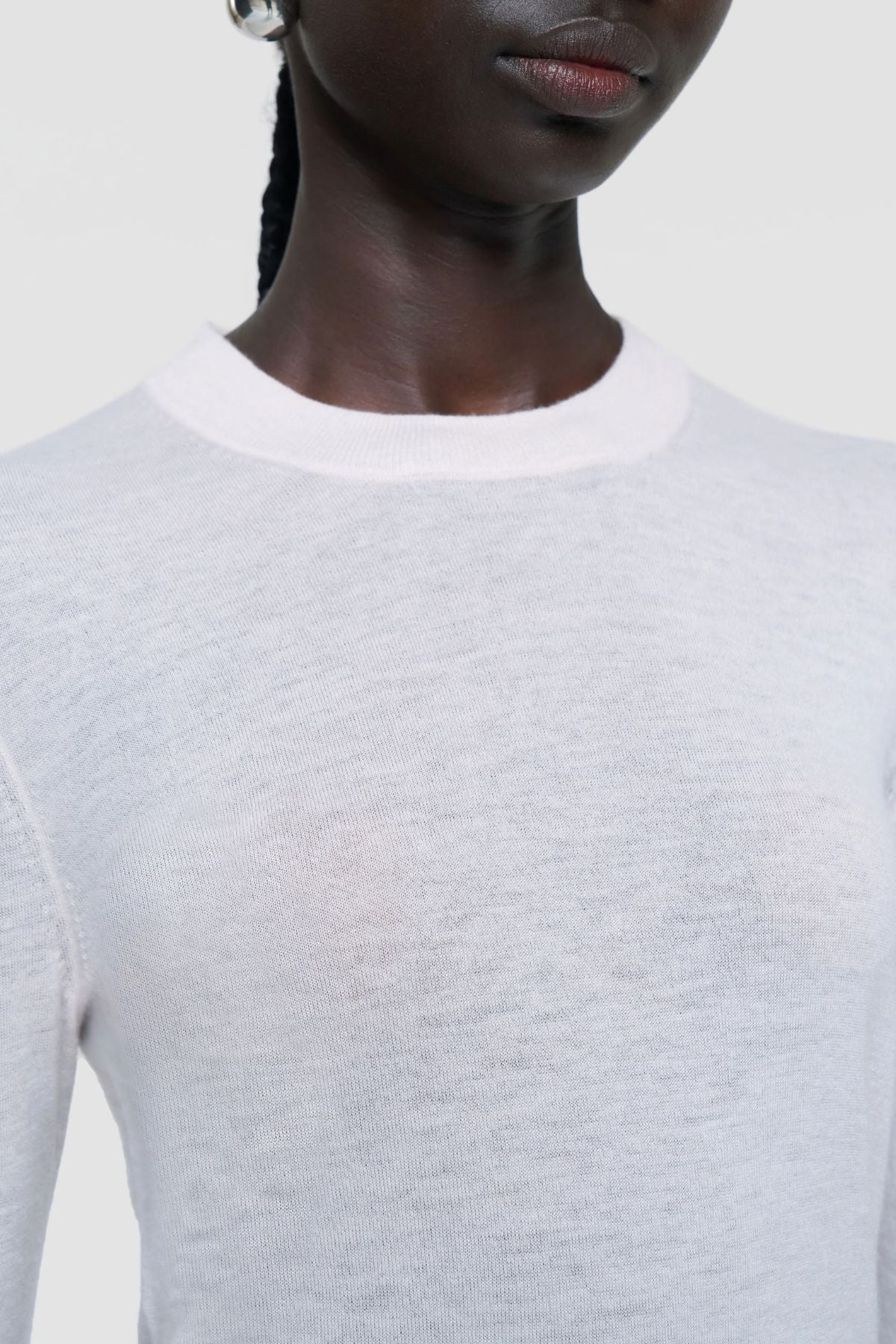 Joseph Cashair Round Neck Knit Jumper - Rose - Image 3