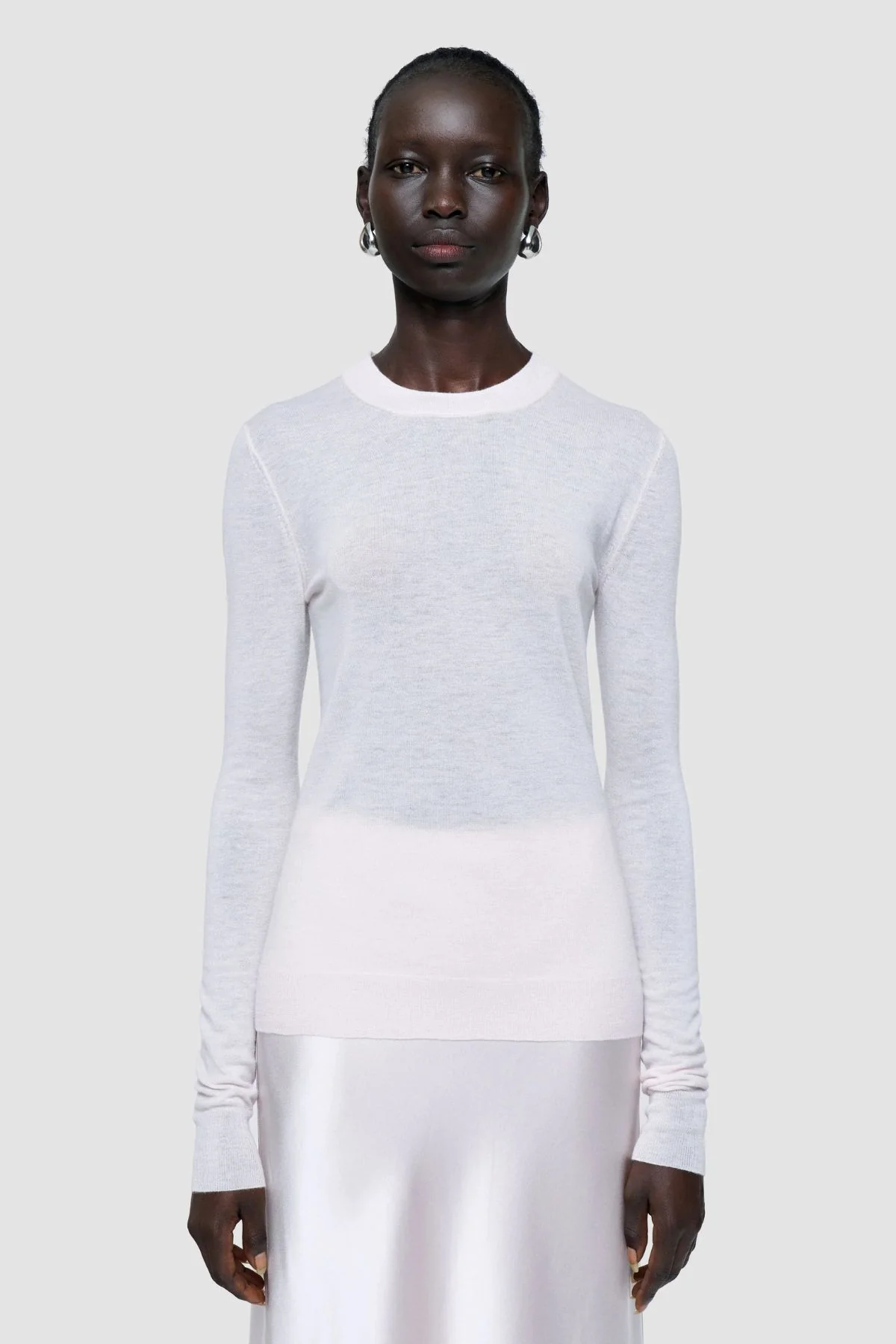 Joseph Cashair Round Neck Knit Jumper - Rose - Image 4