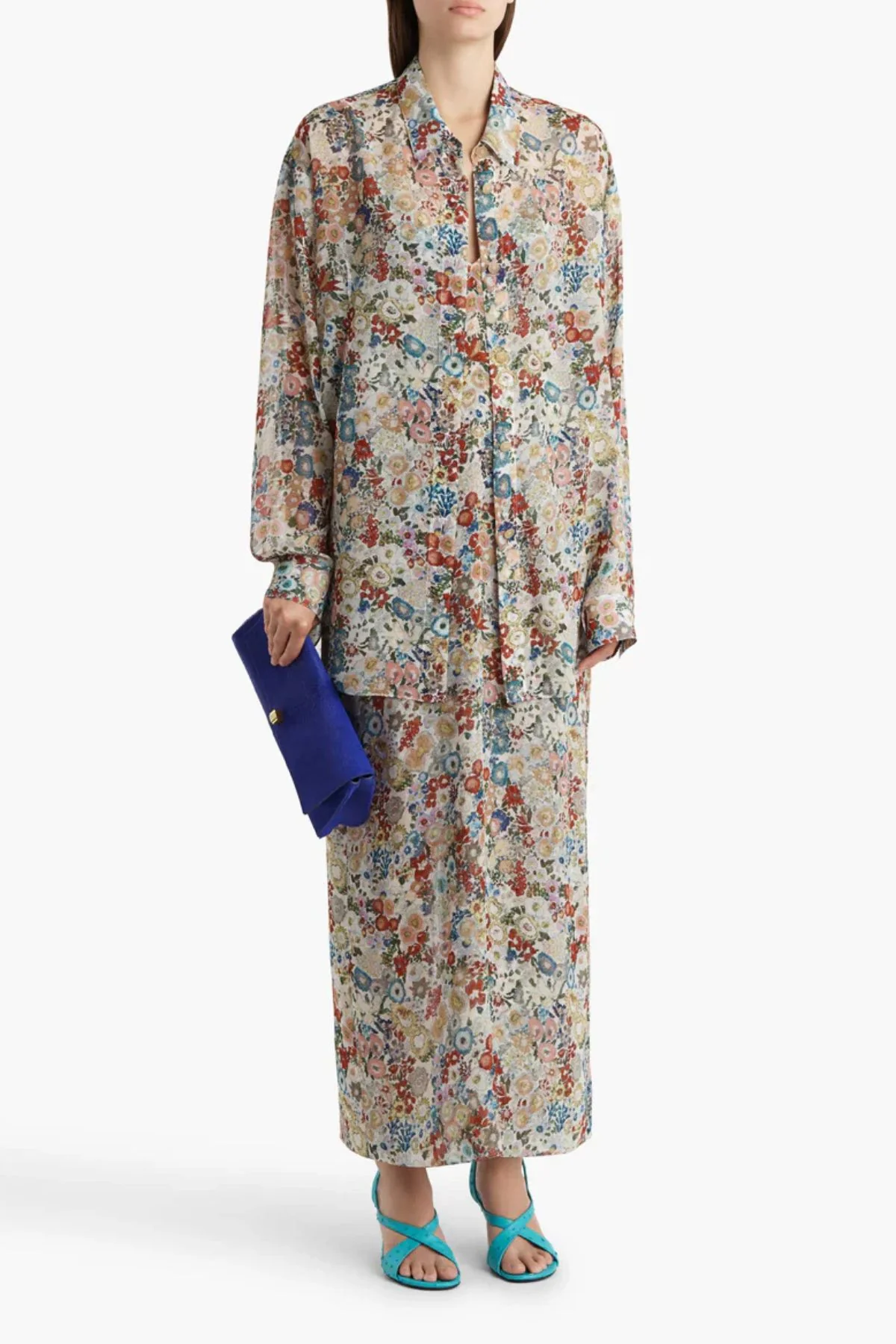 KHAITE Goya Shirt - Cream Multi - Image 2