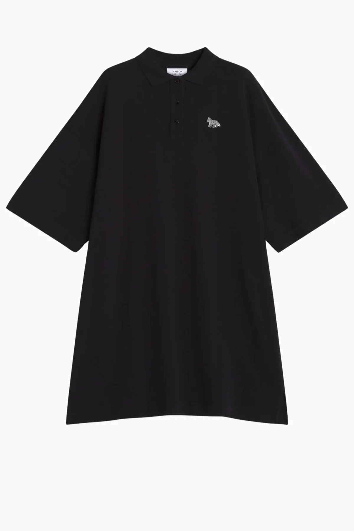 Maison Kitsuné Baby Fox Oversized Polo Dress - Black