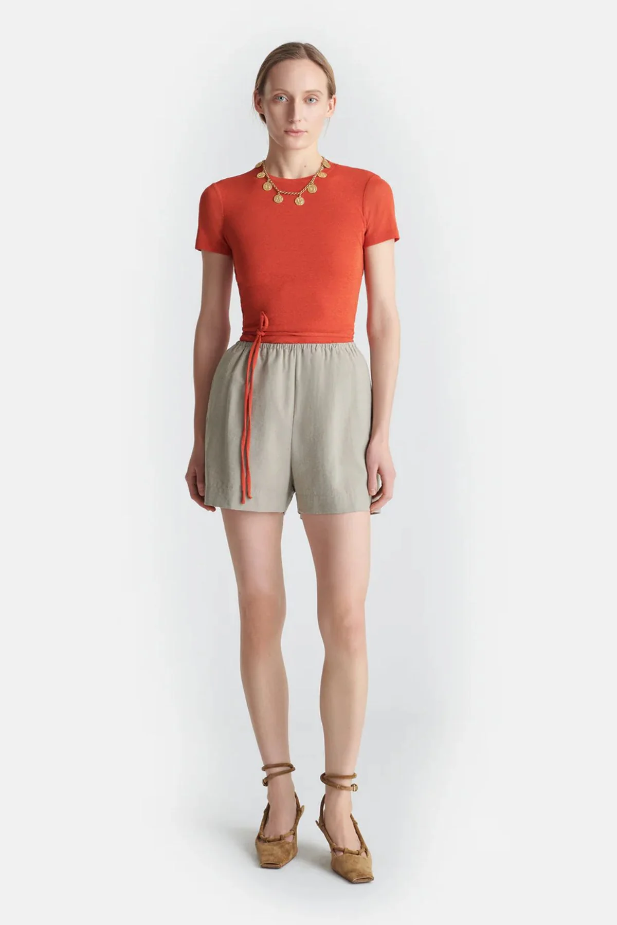 Nanushka Liema Top - Red Orange - Image 2