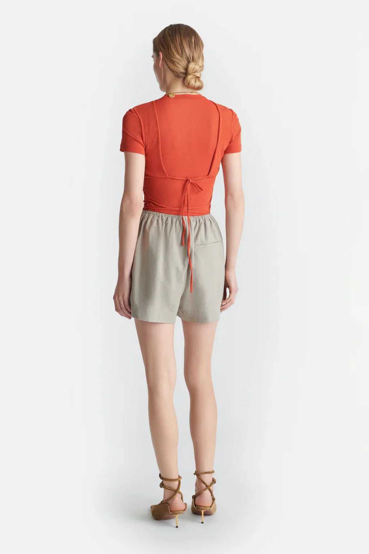 Nanushka Liema Top - Red Orange - Image 3