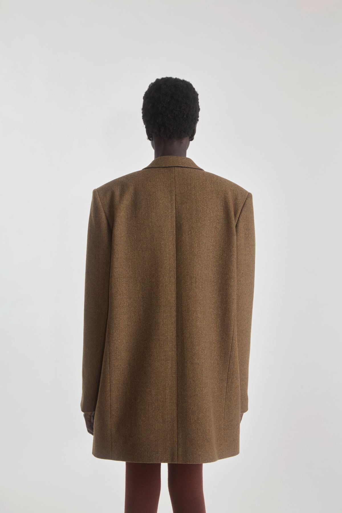 Petar Petrov Oversized DB Tailoured Blazer - Tabacco - Image 3