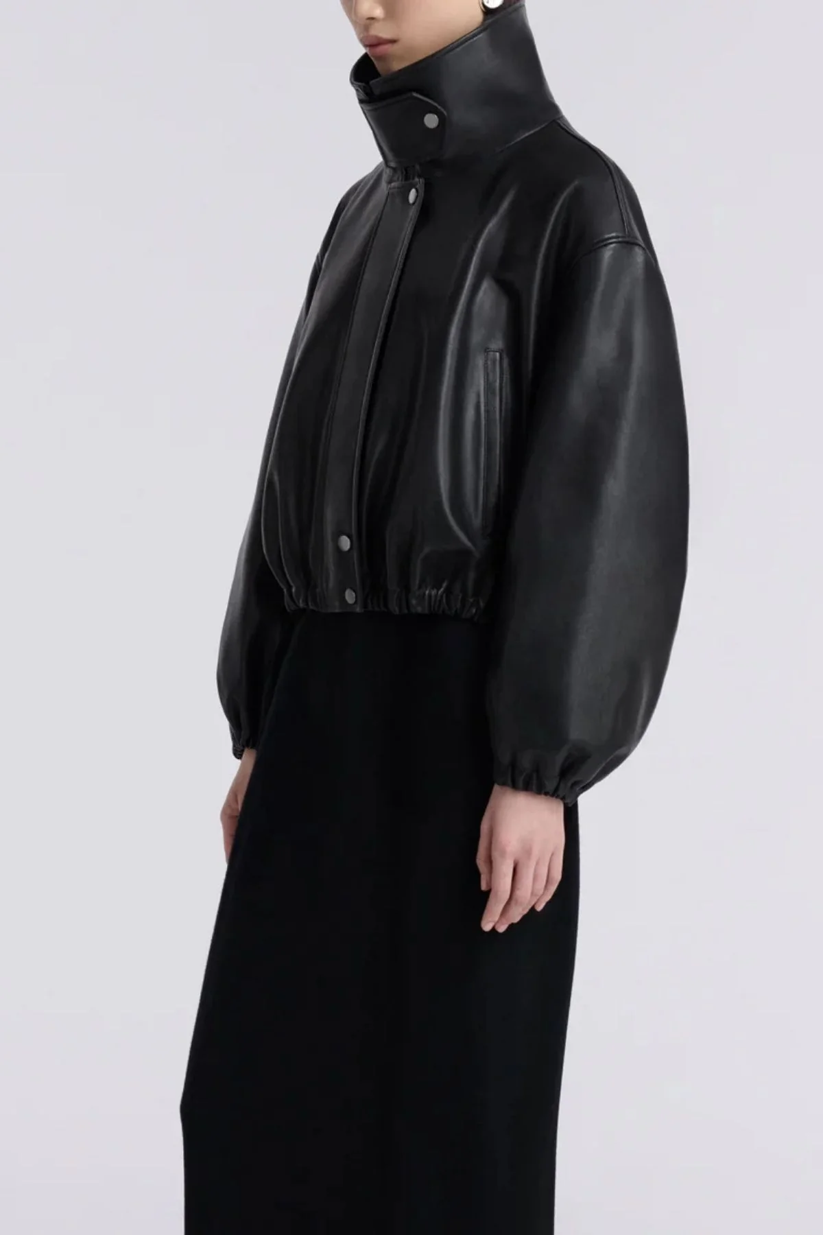 Nour Hammour Pia Bomber Jacket - Noir Classique - Image 3