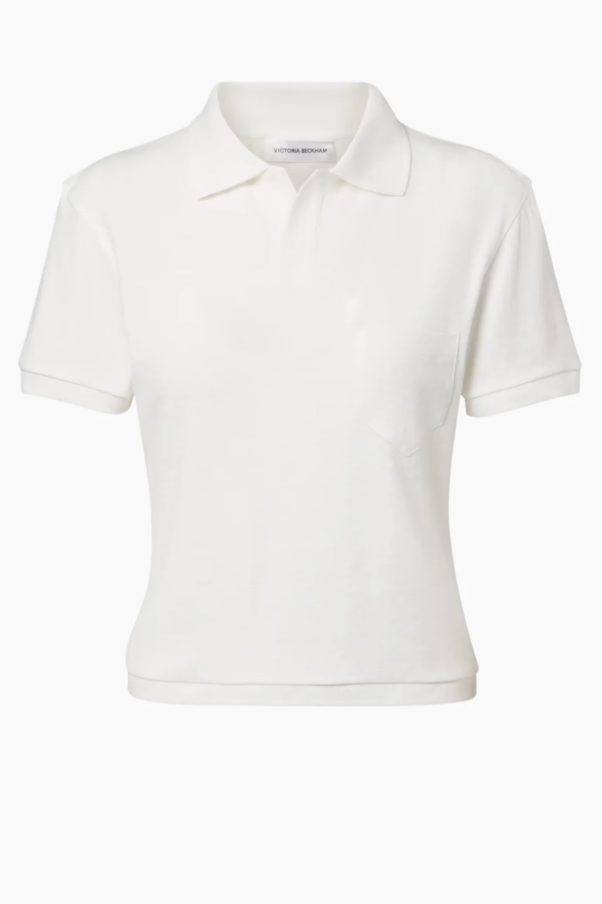 Victoria Beckham Polo Collar Top - White
