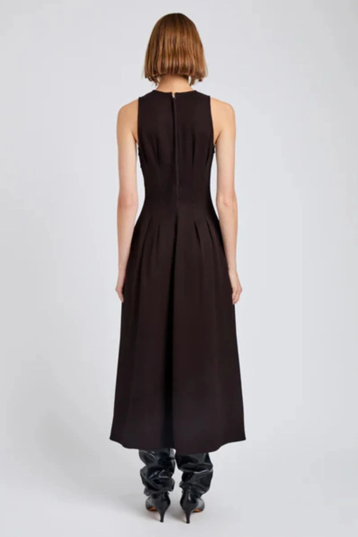 Proenza Schouler Bronwyn Dress - Chocolate - Image 4