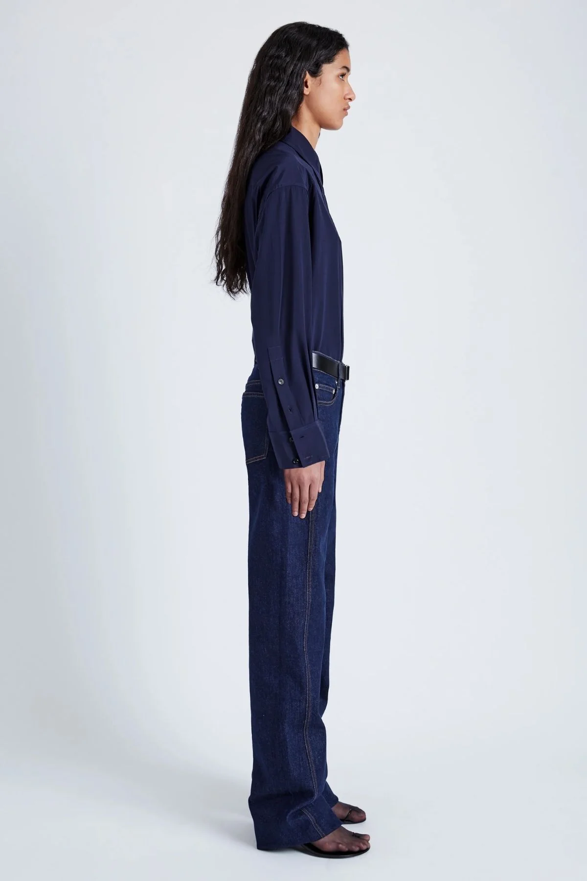 Proenza Schouler Demi Blouse - Navy - Image 3