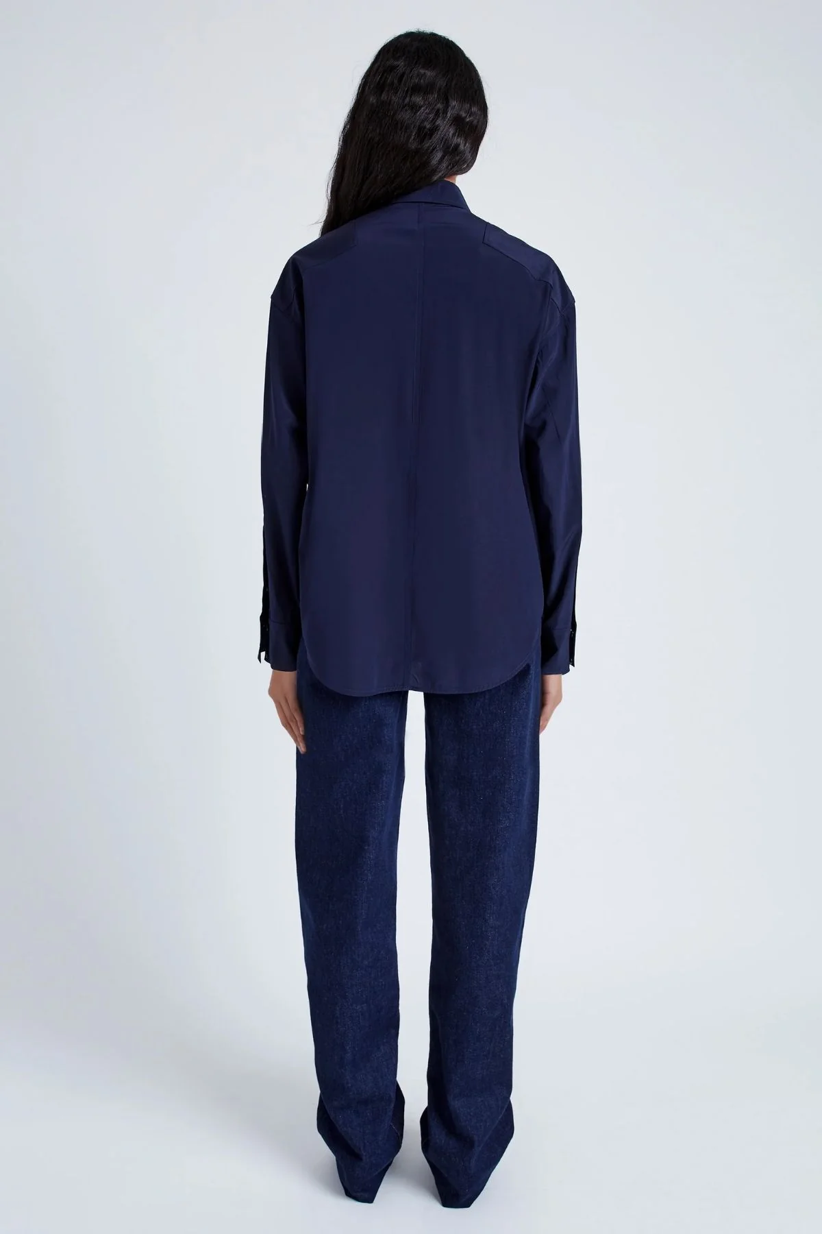Proenza Schouler Demi Blouse - Navy - Image 4