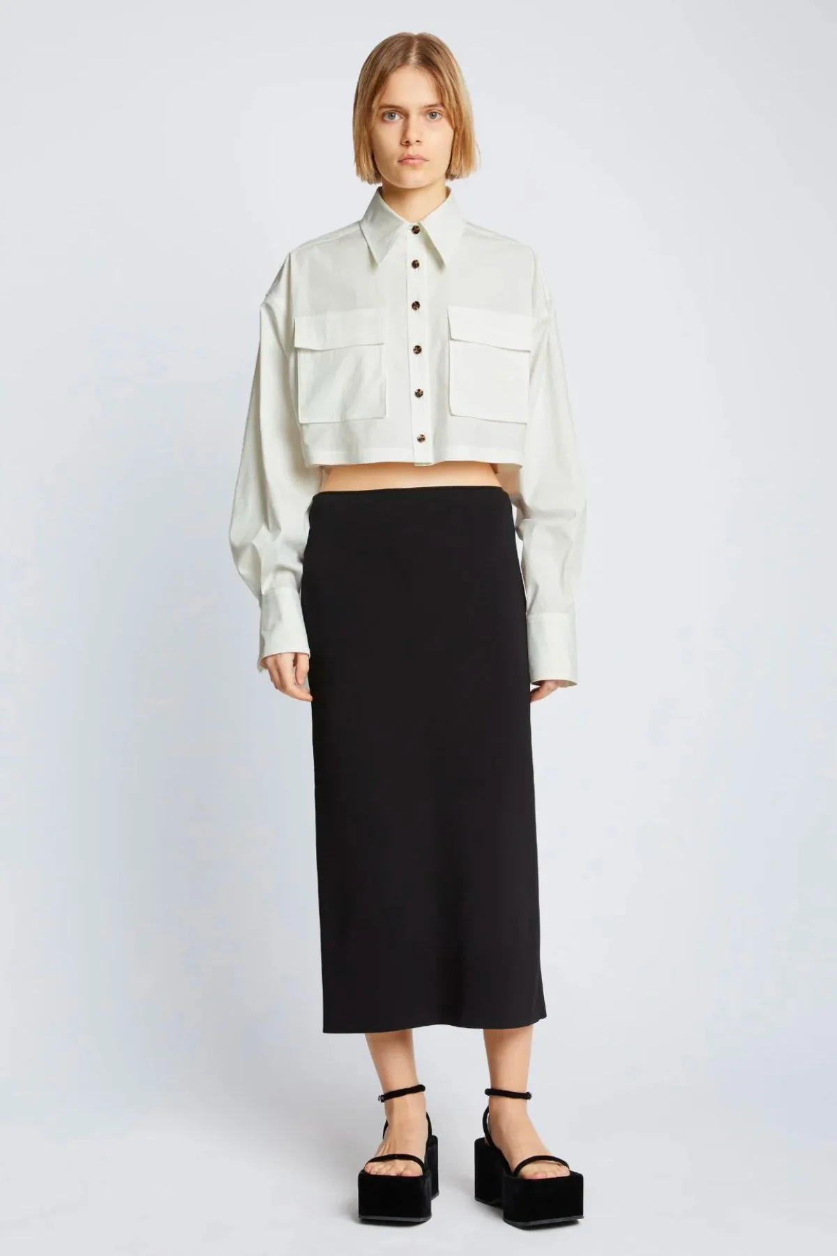 Proenza Schouler Crop Shirt - White - Image 2