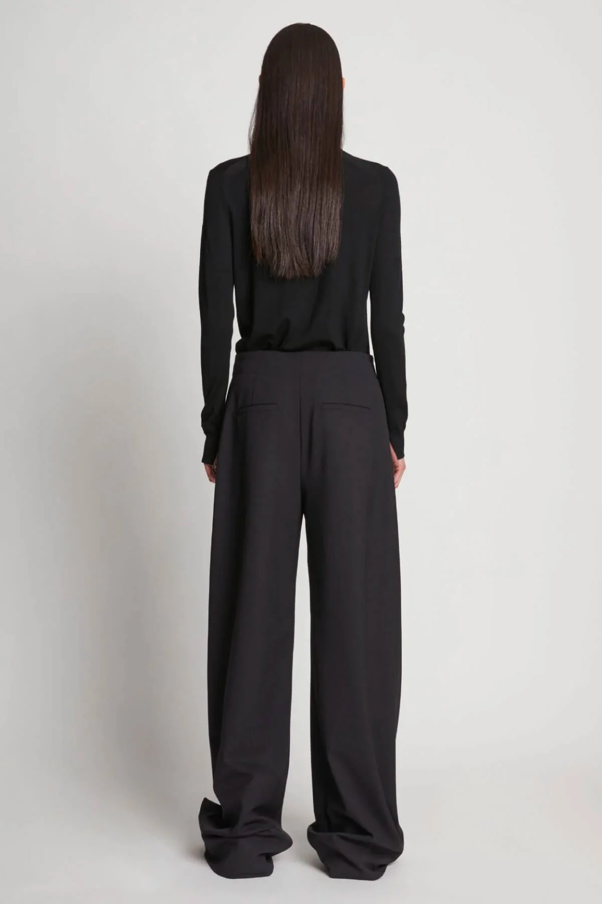Proenza Schouler Lightweight Wool Pant - Black - Image 3