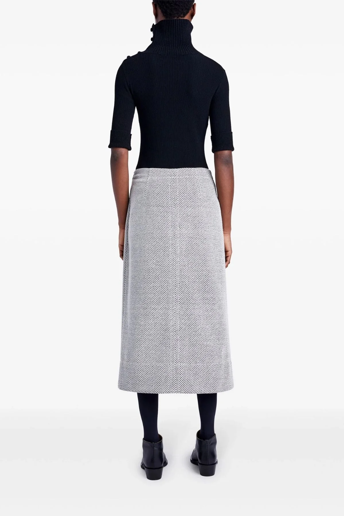 Proenza Schouler White Label Kingsley Skirt - White/ Grey - Image 4