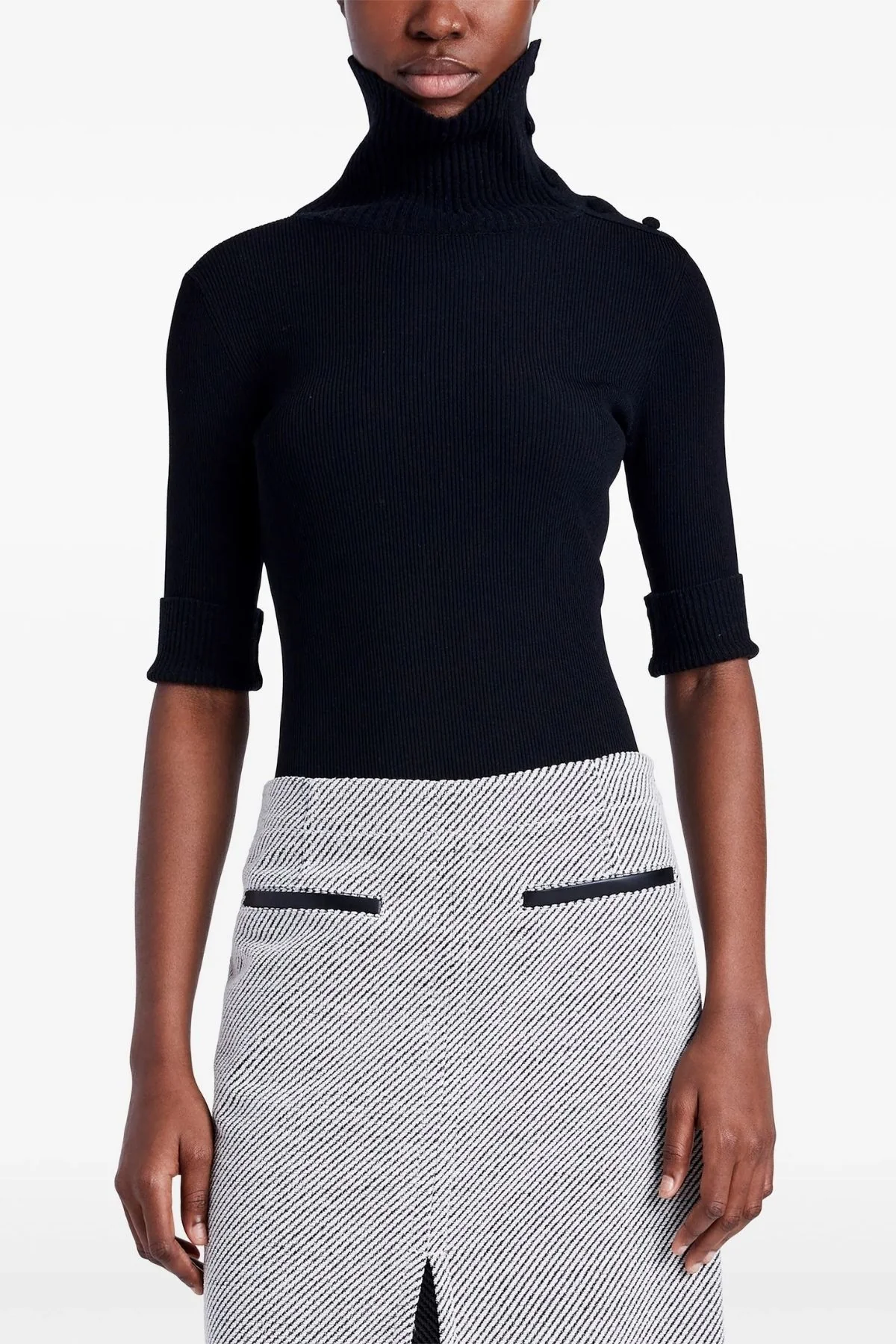 Proenza Schouler White Label Kingsley Skirt - White/ Grey - Image 5