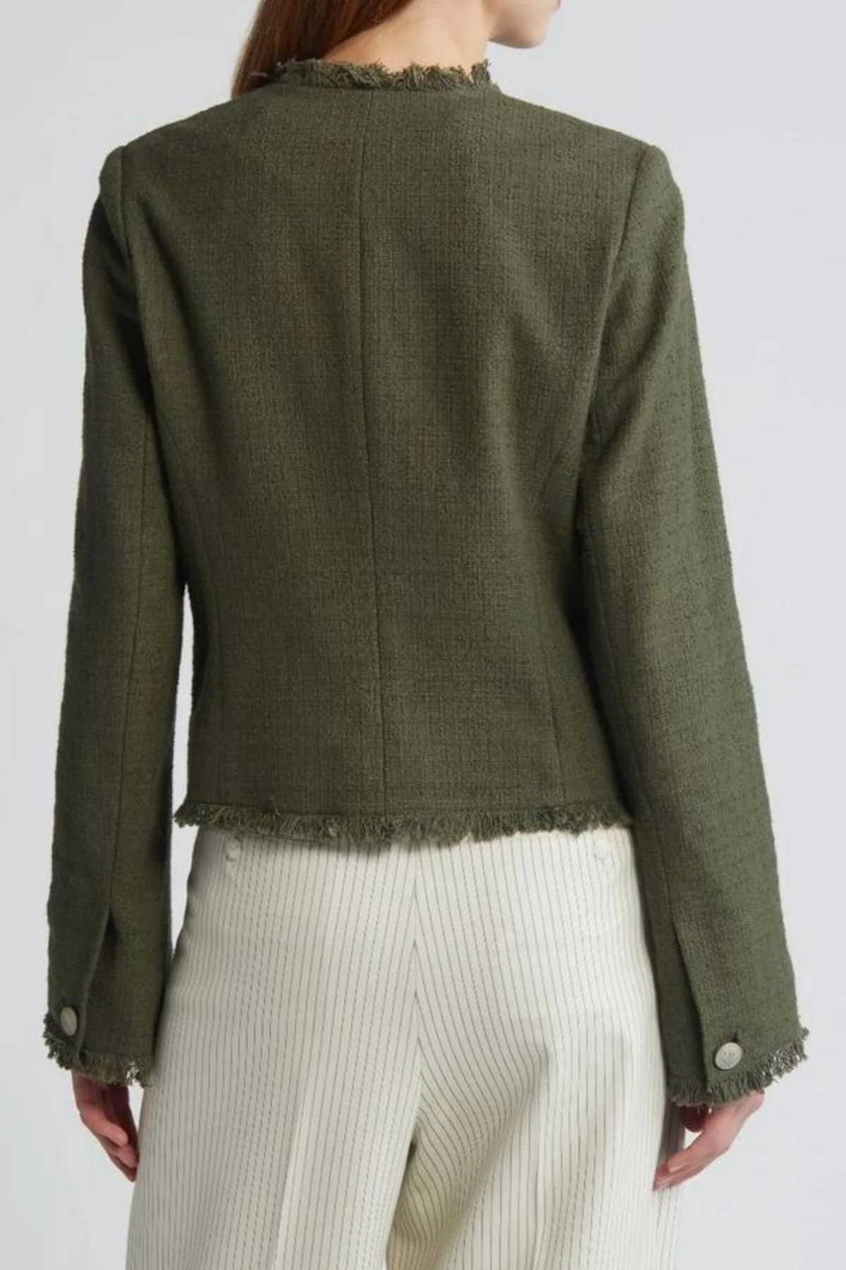 Rag & Bone Carmen Tweed Jacket - Army - Image 3