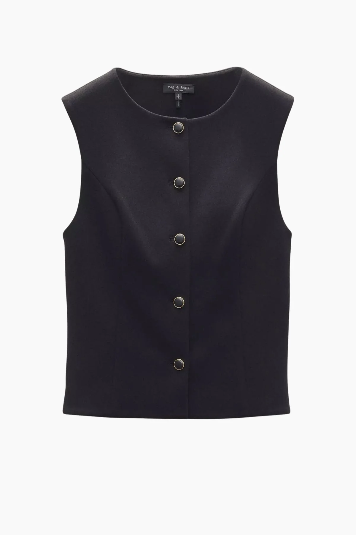 Rag & Bone Irina Ponte Vest - Black