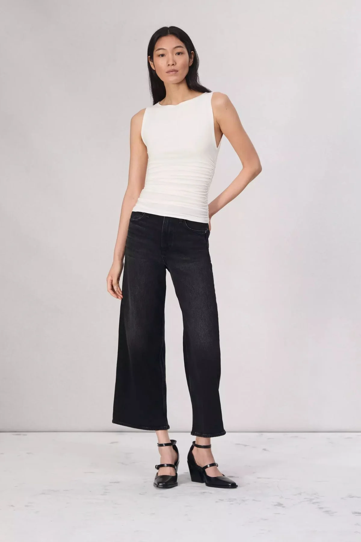 Rag & Bone Luca Shirred Tank - White - Image 3