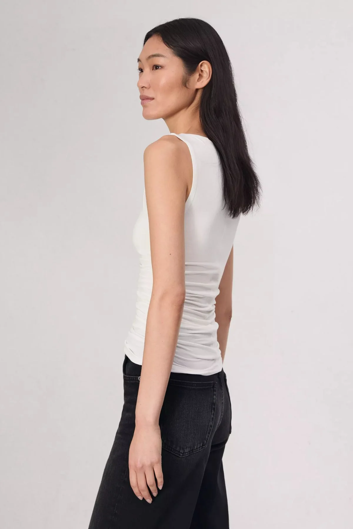 Rag & Bone Luca Shirred Tank - White - Image 4
