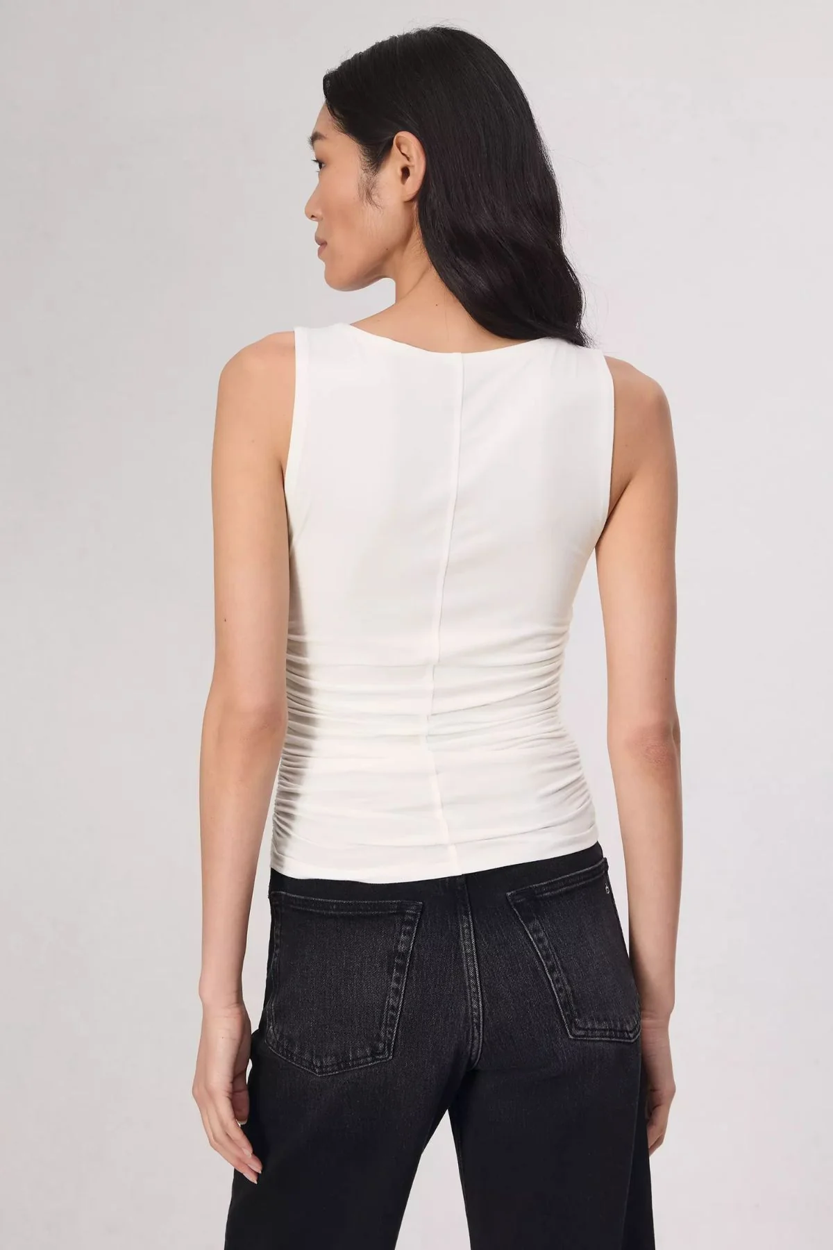 Rag & Bone Luca Shirred Tank - White - Image 5