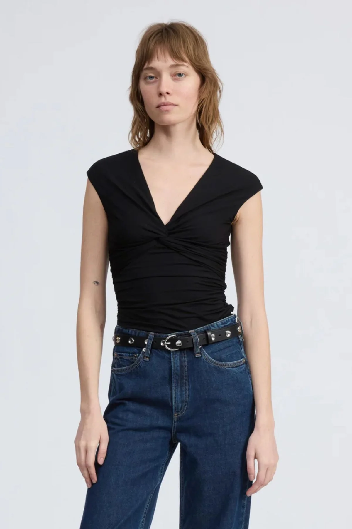 Rag & Bone Luca Twist Top - Black - Image 2