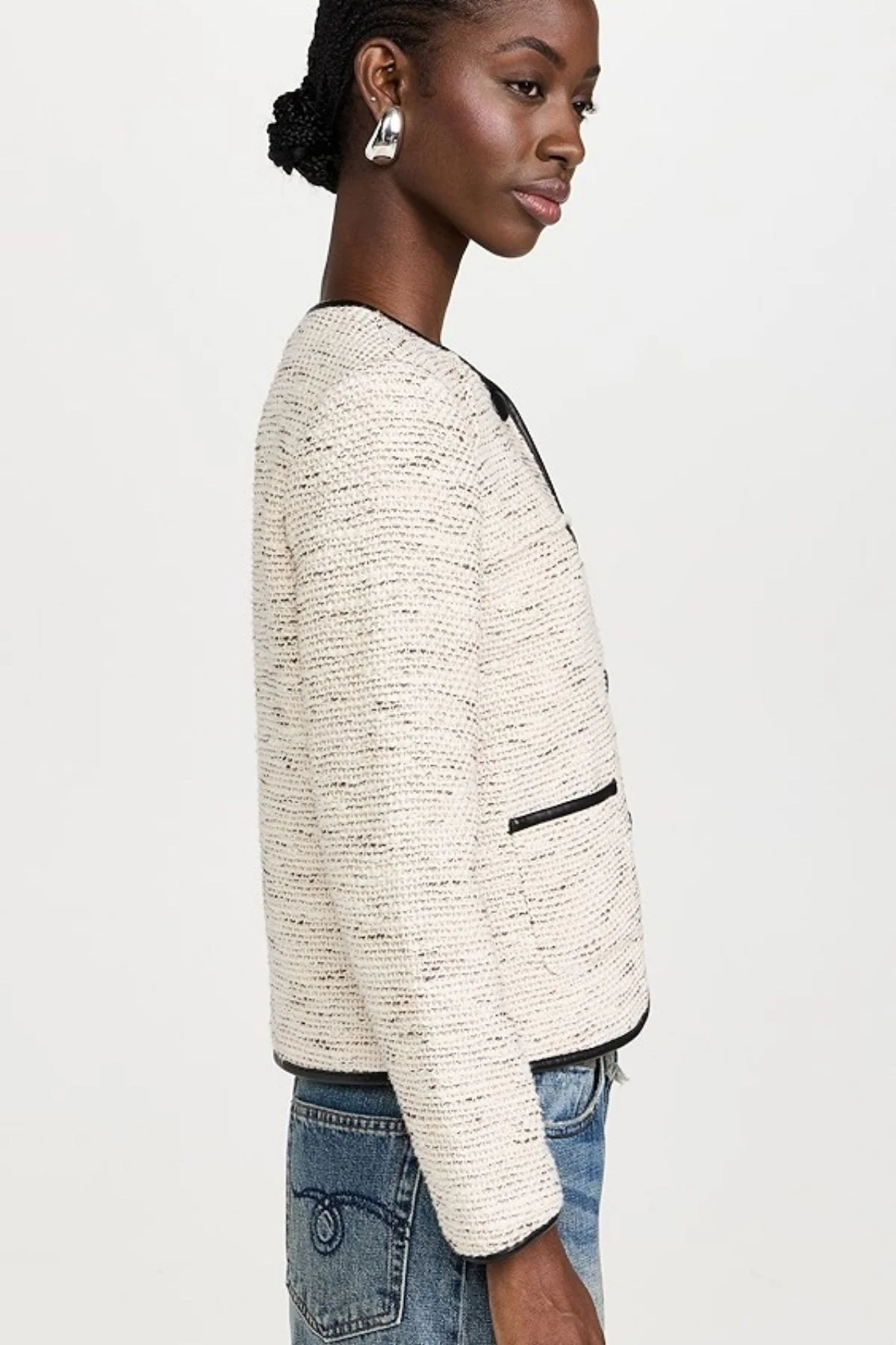 Rag & Bone Mirabelle Italian Tweed Jacket - Ivory - Image 3